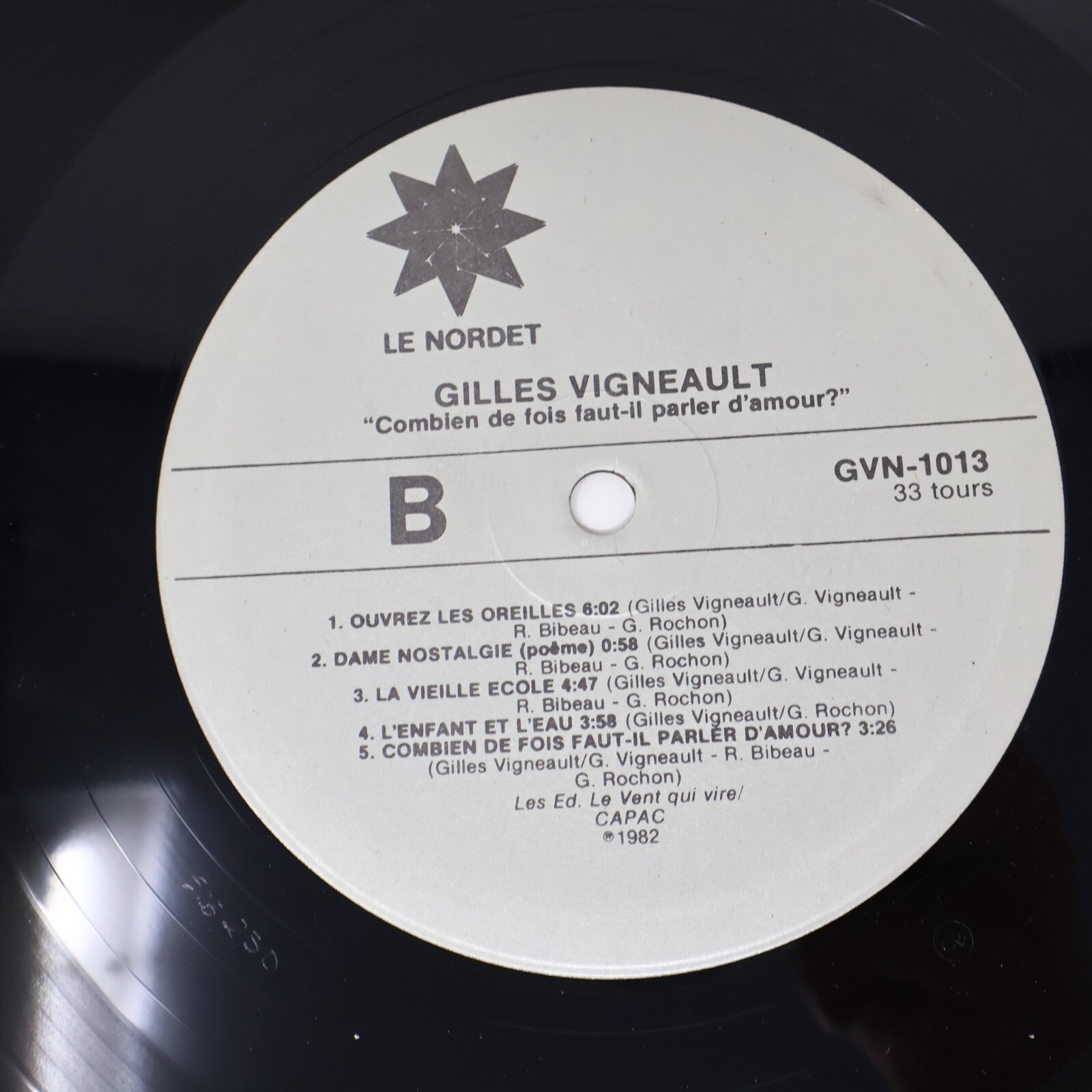 Gilles Vigneault Lot 7 Disques LP Record Combien De Fois Faut-Il Parler D'amour?