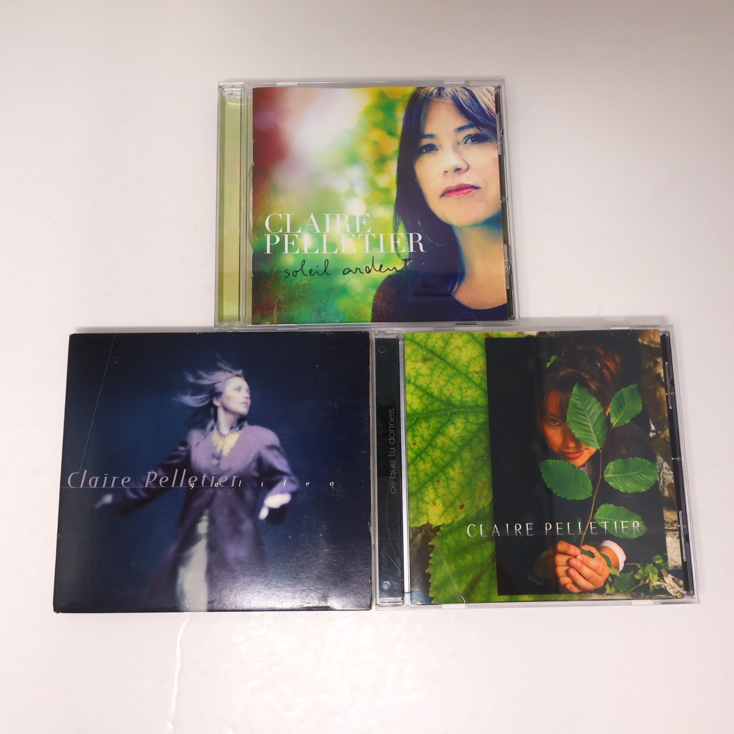 Claire Pelletier Lot 3 CDs Galileo/Ce que tu Donnes/Soleil Ardent Pop Folk