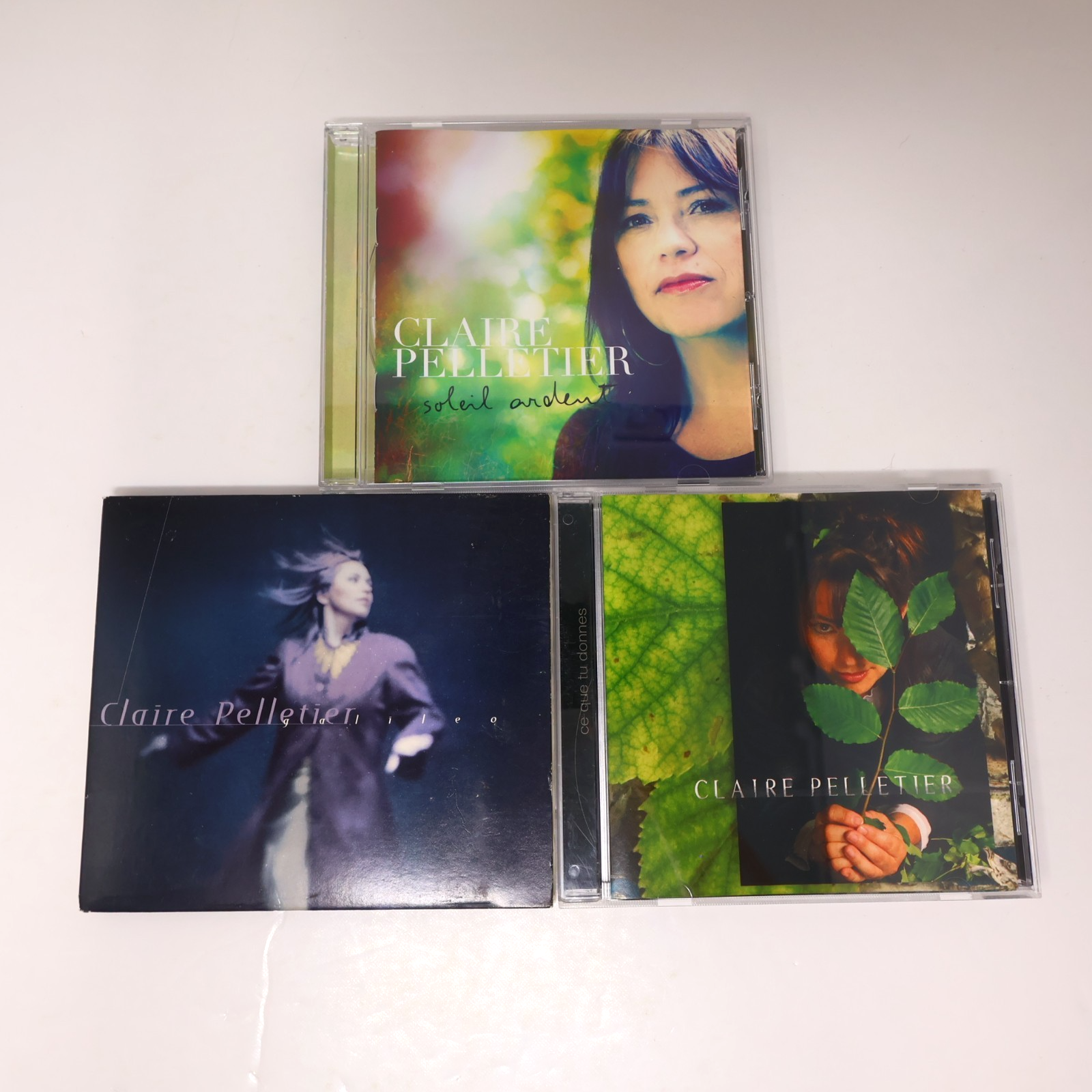 Claire Pelletier Lot 3 CDs Galileo/Ce que tu Donnes/Soleil Ardent Pop Folk
