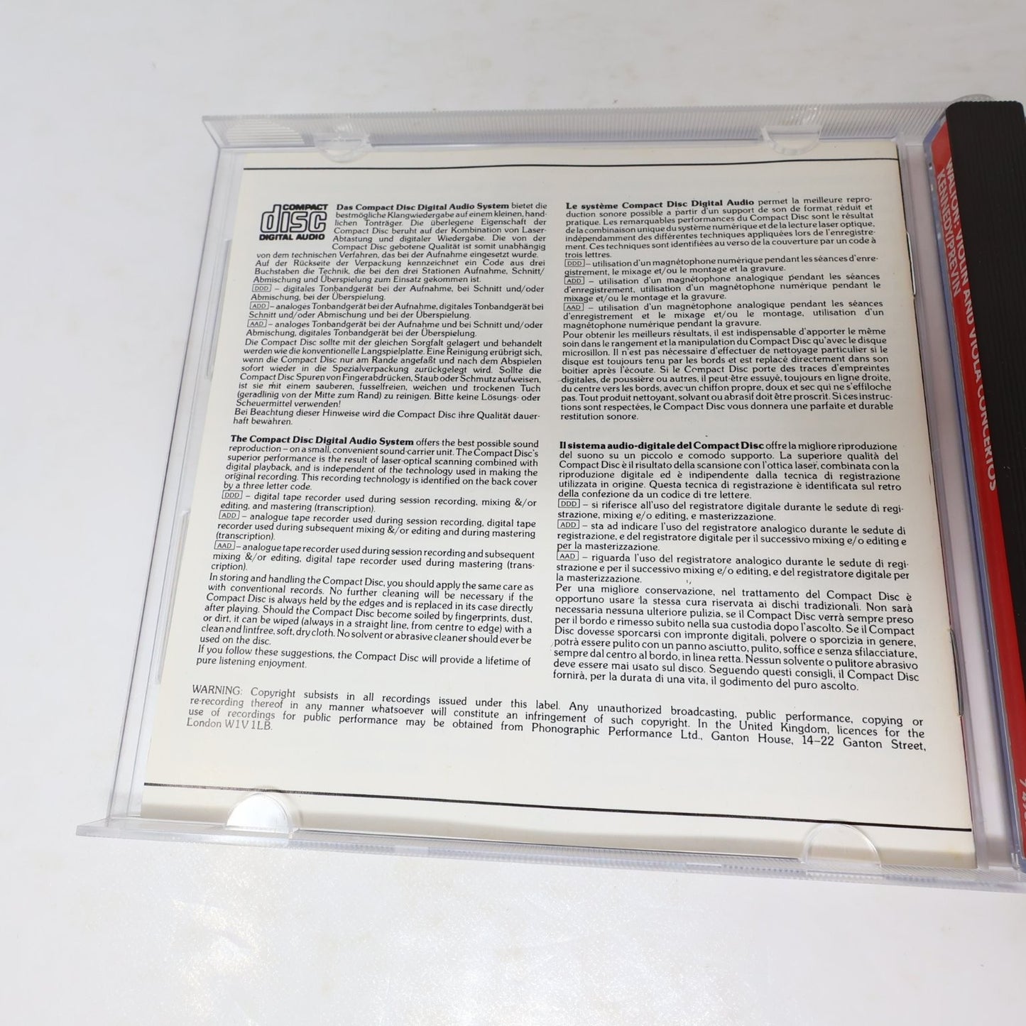 Walton Violin 3 CD Lot Violin/Viola Concertos/Symphony #1 Nigel Kennedy Prévin