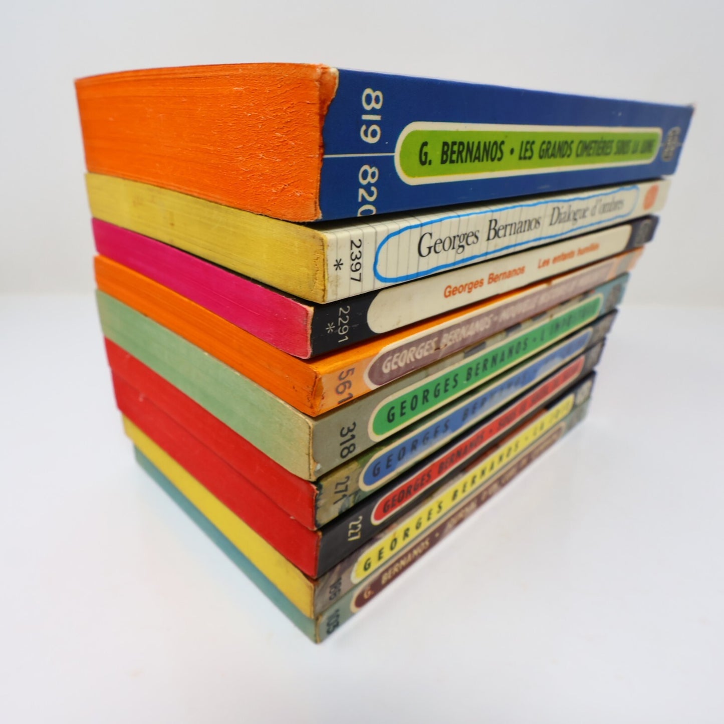 Georges Bernanos Lot 9 Livres Poche Dialogues d'Ombres/L'Imposture/Un Crime 60s