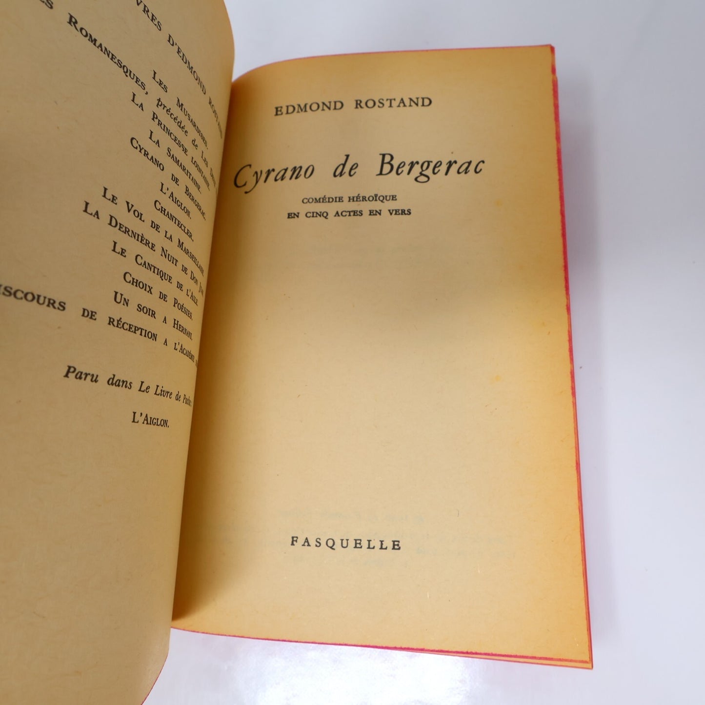 Edmond Rostand Lot 2 Livres Poche Cyrano de Bergerac/L'Aiglon Théâtre France 60s