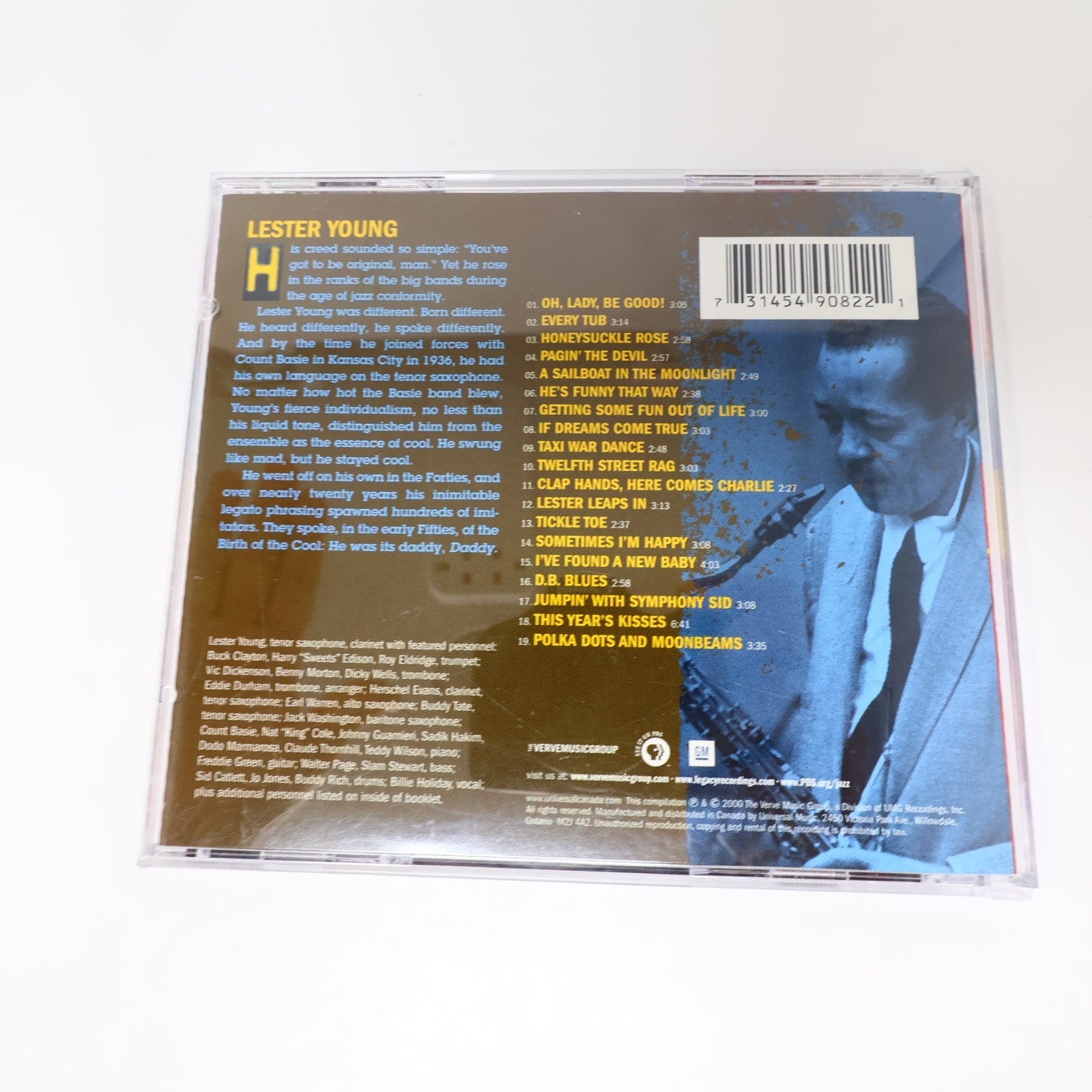 Lester Young 2 CDs Lot Blue Lester/Ken Burns Jazz Swing 2000 Dreyfus Jazz/Verve