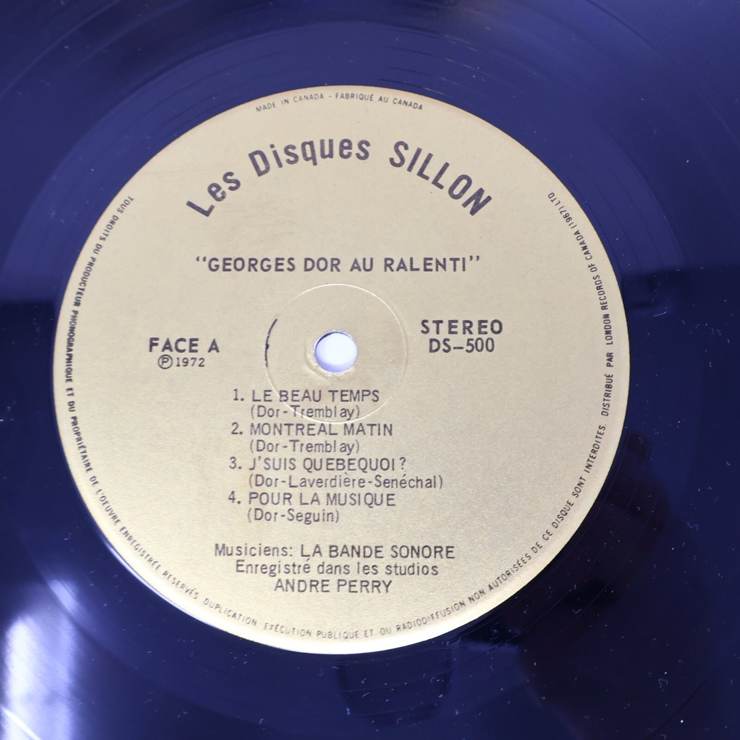 Georges Dor Lot 2 Disques LP Record Vinyl Au Ralenti/Poèmes Et Chansons 1970s
