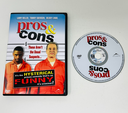 Pros & Cons DVD Larry Miller/Tommy Davidson/Delroy Lindo NTSC Comedy Tested