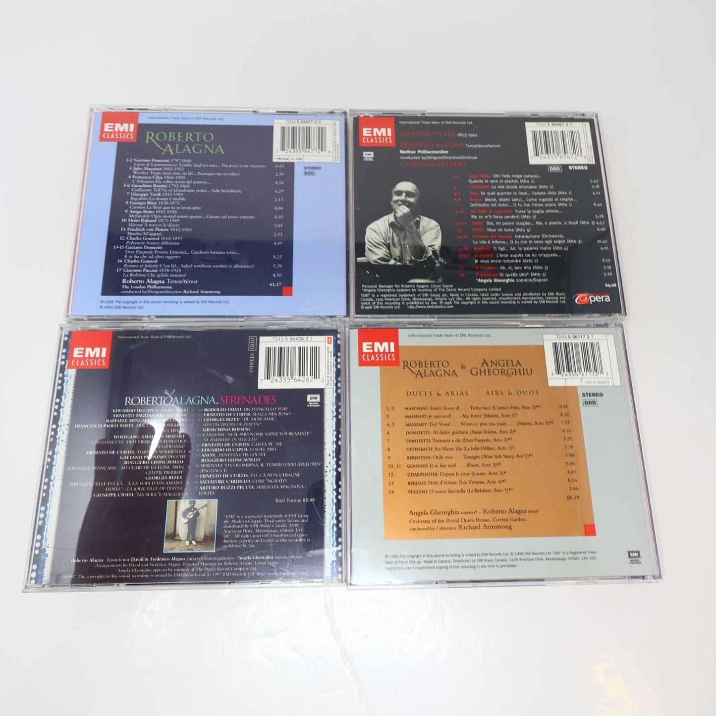 Roberto Alagna 6 CD Lot Serenades/Verdi Arias/Duets & Arias/Verdi Per Due