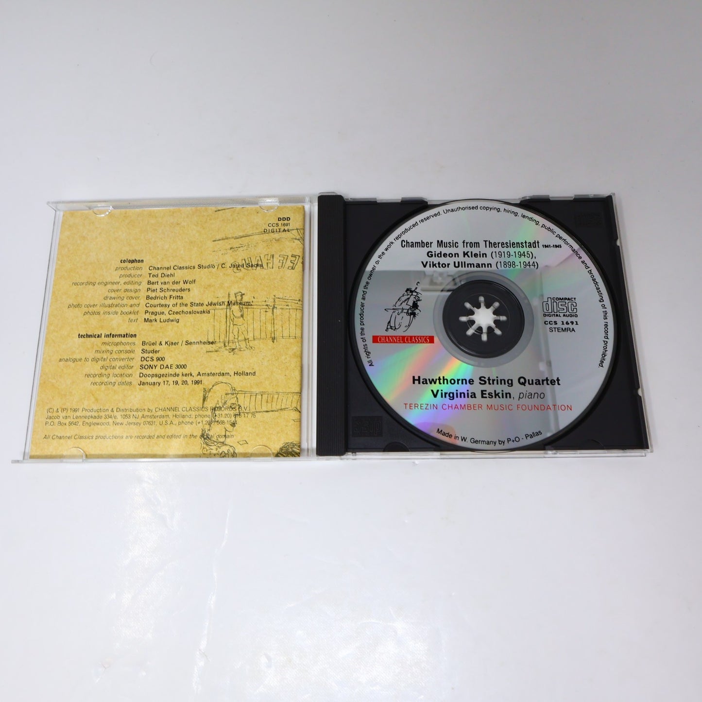 Chamber Music From Theresienstadt 1941-1945 CD Hawthorne String Quartet Channel