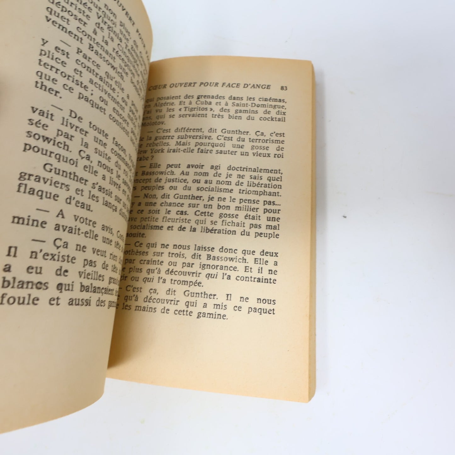 1967 Coeur Ouvert pour Face d'Ange Adam Saint-Moore Fleuve Noir Espionnage Livre