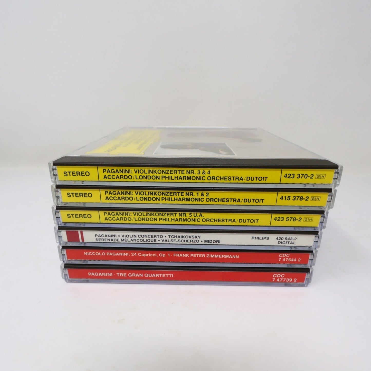 Niccolo Paganini 6 CDs Lot Violin Concerto #1-5/Tre Gran Quartetti Op. 4 80s
