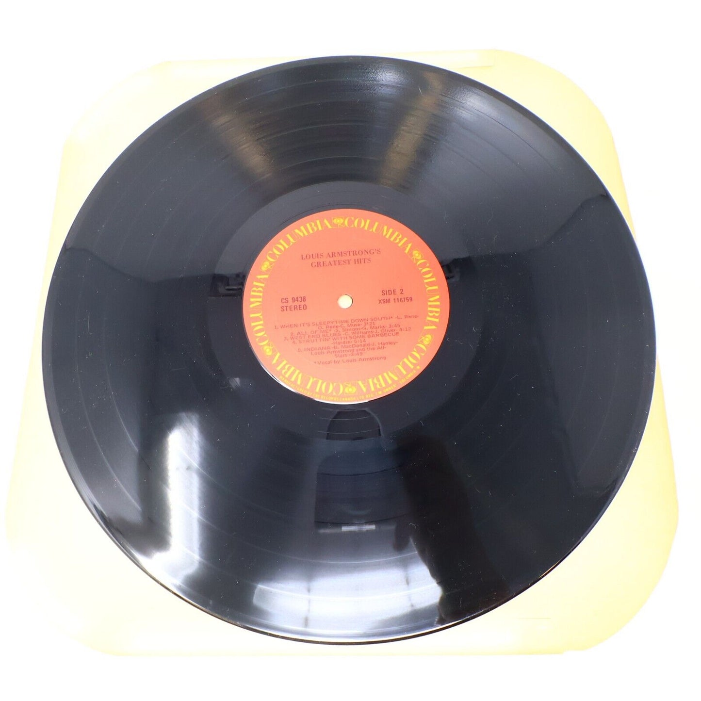 Louis Armstrong's Greatest Hits LP Vinyl Record Columbia CS 9438 Canada Jazz EX