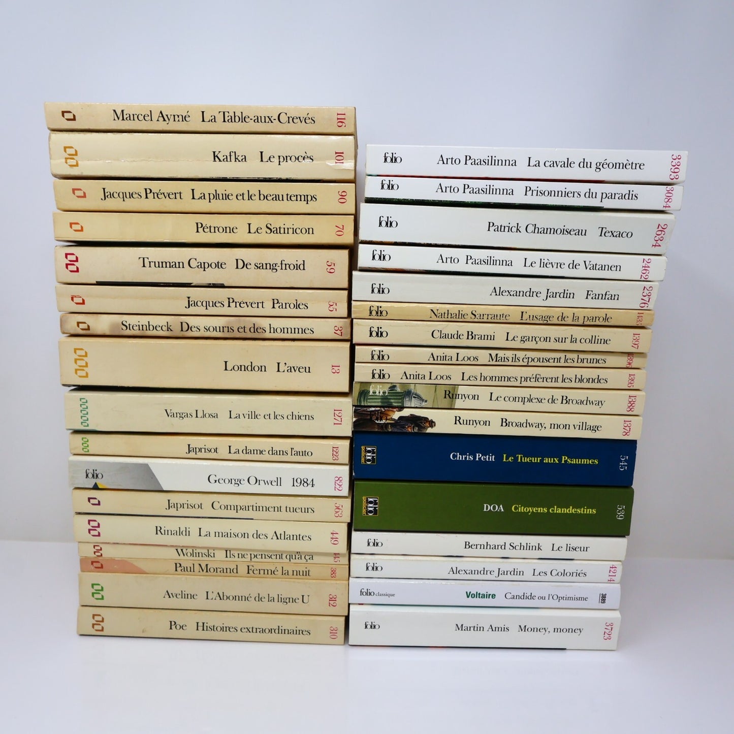 Folio Lot 34 Livres Gallimard Jardin/Kafka/Wolinski/Steinbeck/Poe Littérature PB
