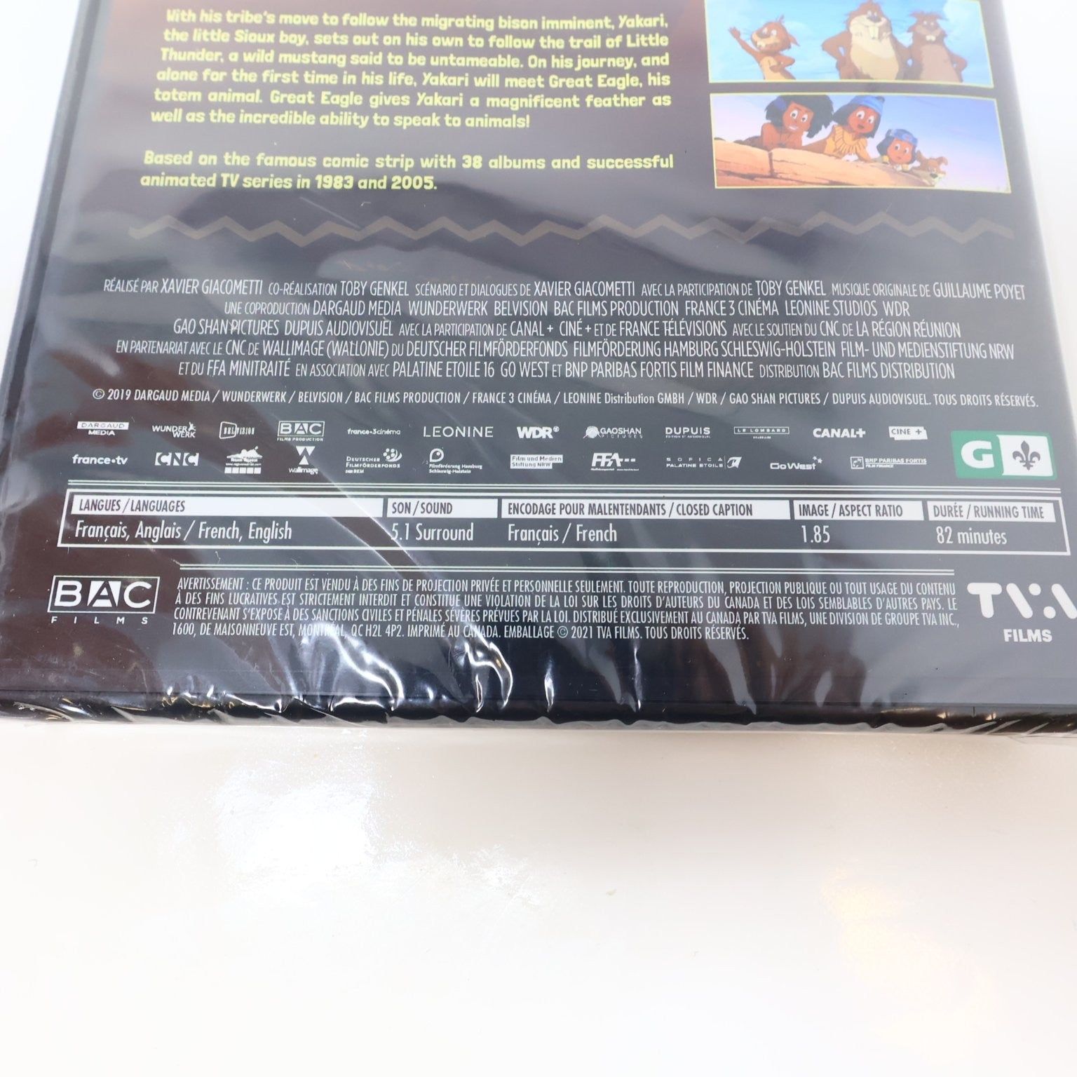 Yakari La Grande Aventure DVD Français/English Animation Factory Sealed NTSC