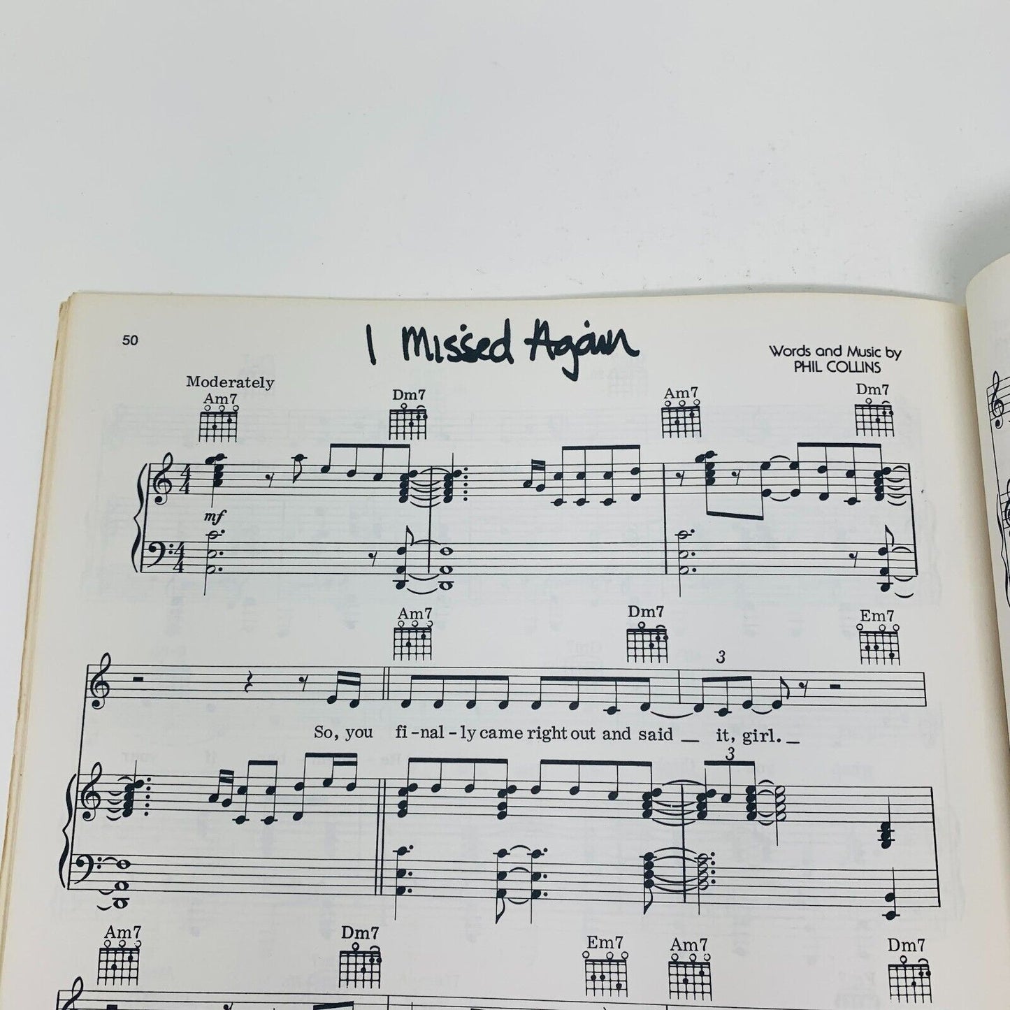 1981 Face Value Phil Collins Songbook Sheet Music Piano Vocal Guitar PB VF0897