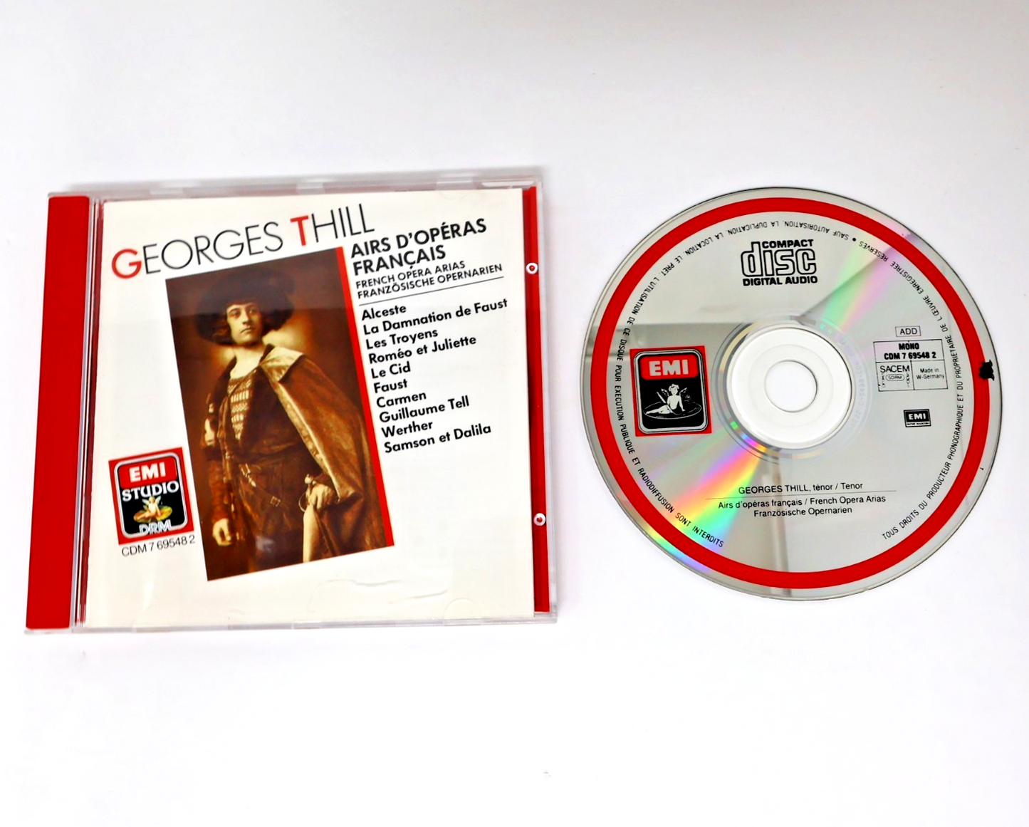 Georges Thill Airs D'Opéras Français/French Opera Arias CD Angel CDM 7 69548 2