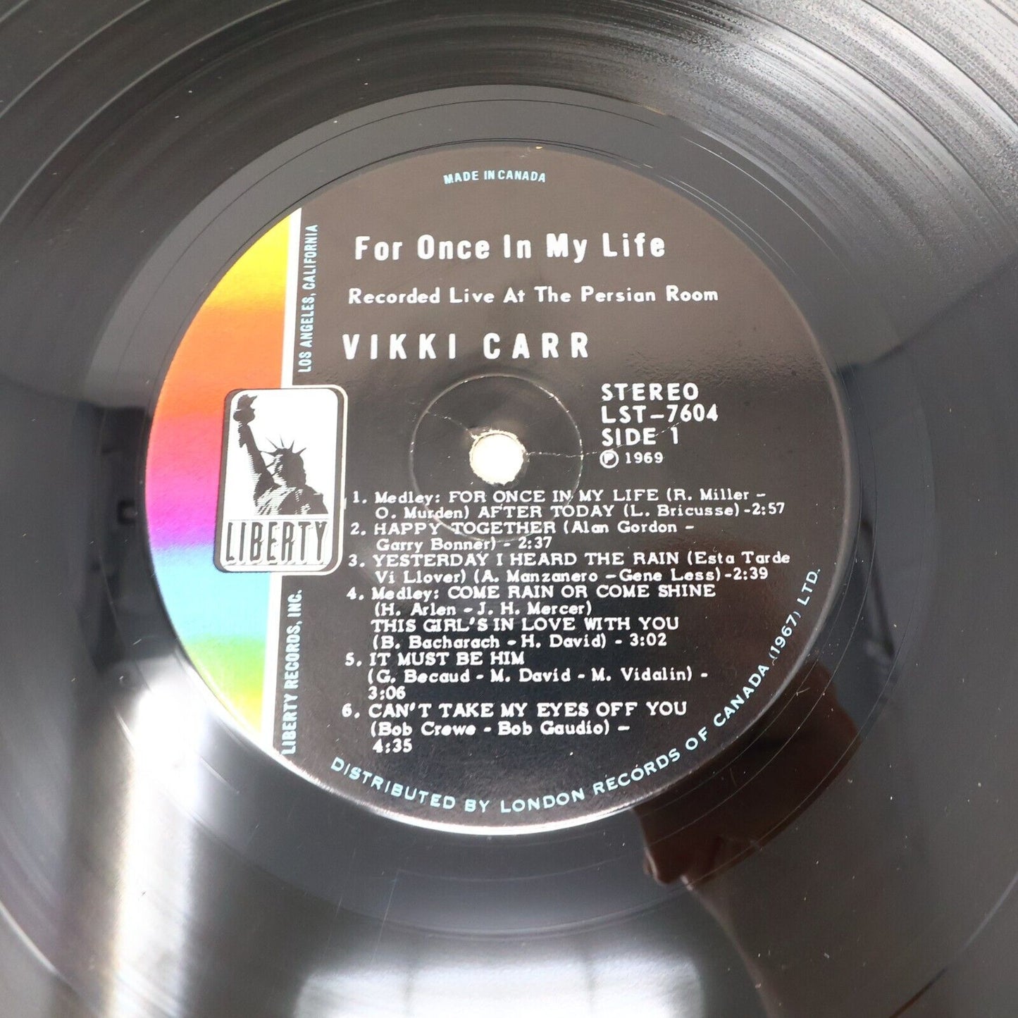 Vikki Carr For Once In My Life + Nashville By Carr Lot of 2 LPs Vinyl Records