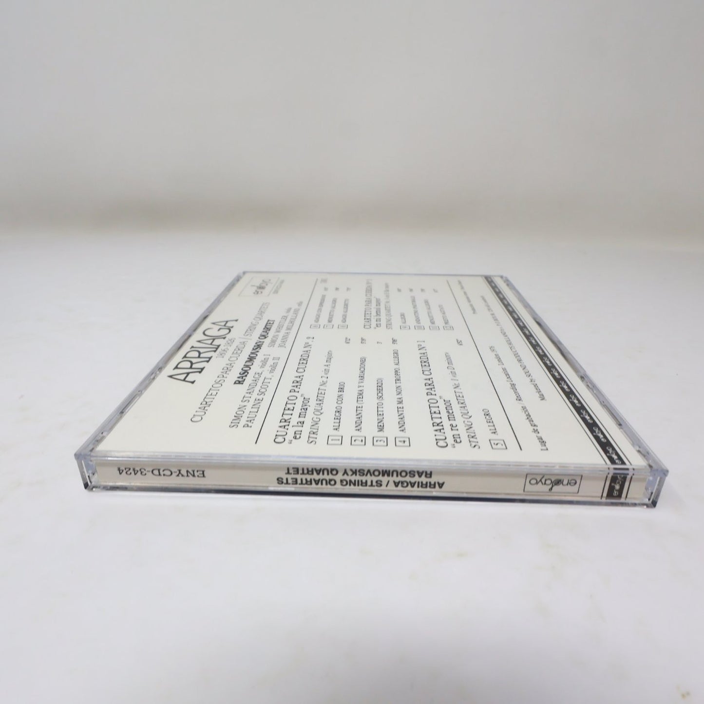 Arriaga String Quartets CD Rasoumowsky Quartet Classical Ensayo ENY-CD-3424