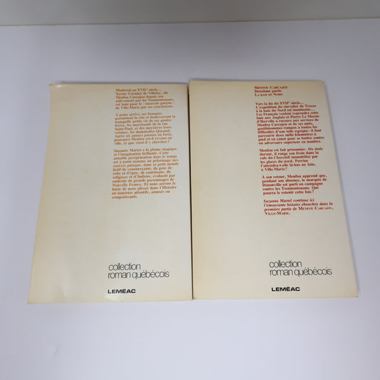 Menfou Carcajou #1-2 Lot 2 Livres Suzanne Martel Ville-Marie/La Baie du Nord 80s