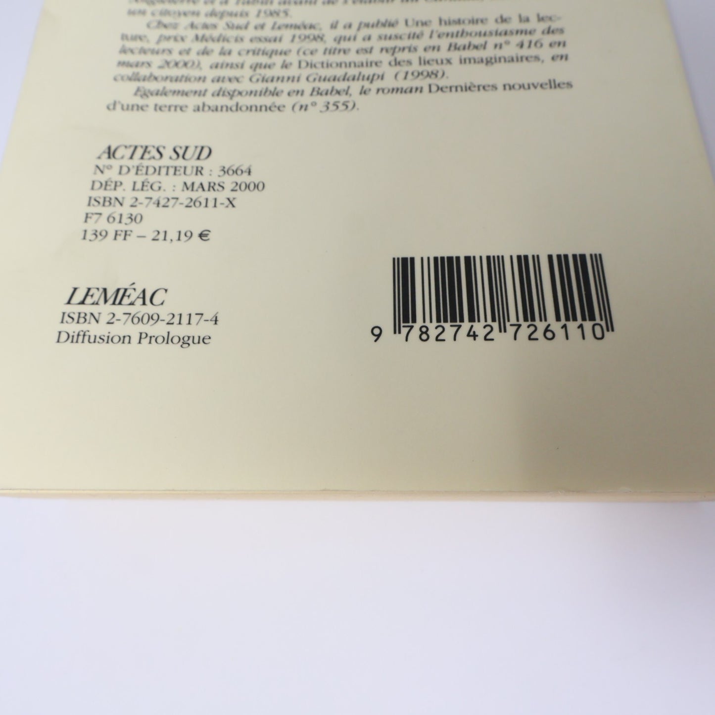 Alberto Manguel Lot 2 Livres Dans la Forêt du Miroir/Histoire de Lecture Essai