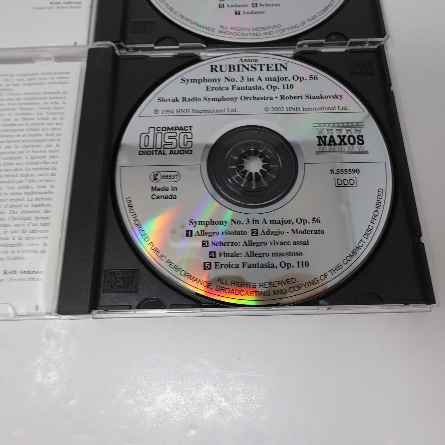 Anton Rubinstein Symphonies 2-3 Ocean/Eroica Fantasia/Piano Concertos 3 CD Lot