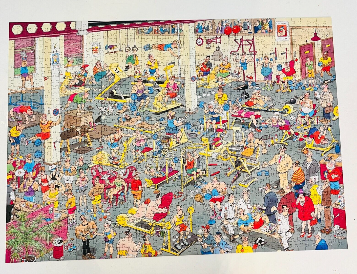 3x 1000 Puzzles + Posters 81120 Complete The Big Leak/Gym/Café Jan Van Haasteren