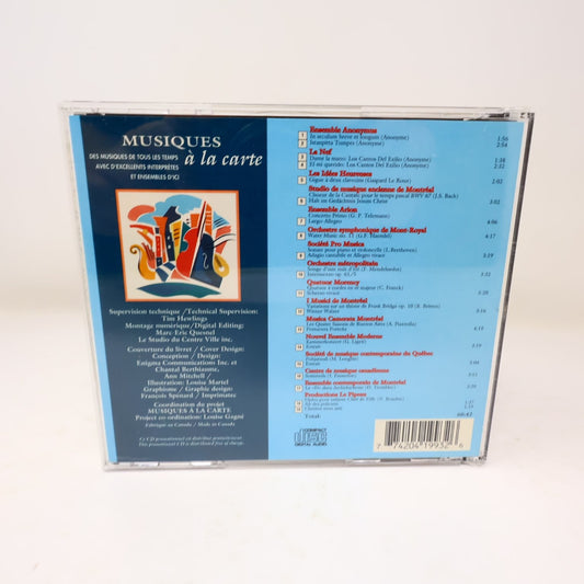 Musiques à la Carte CD 1993 Québec Contemporary Classical CQM 2-1993