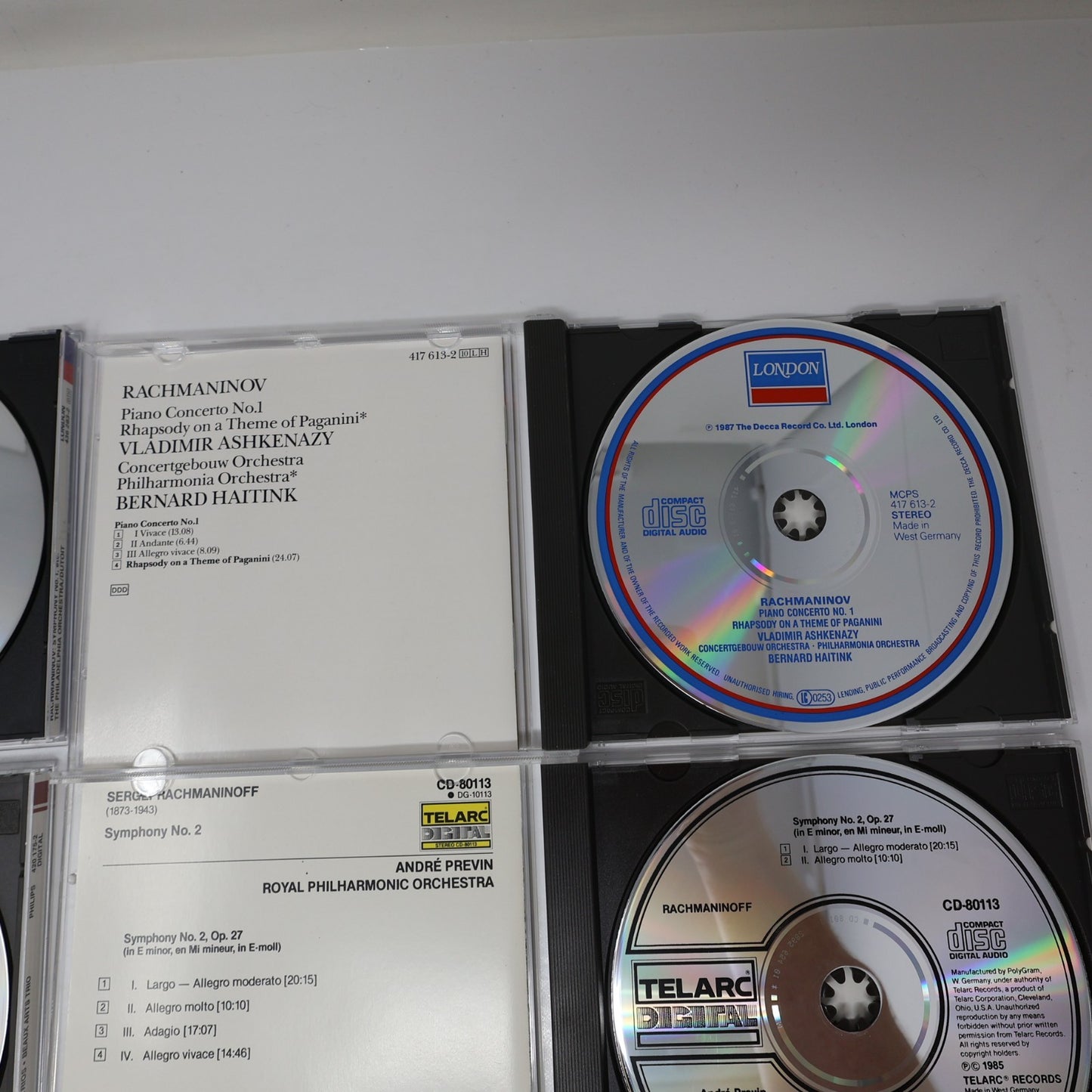 Rachmaninov 10 CD Lot Ashkenazy/John Browning/Helfgott/Haitink/Dutoit/Prévin