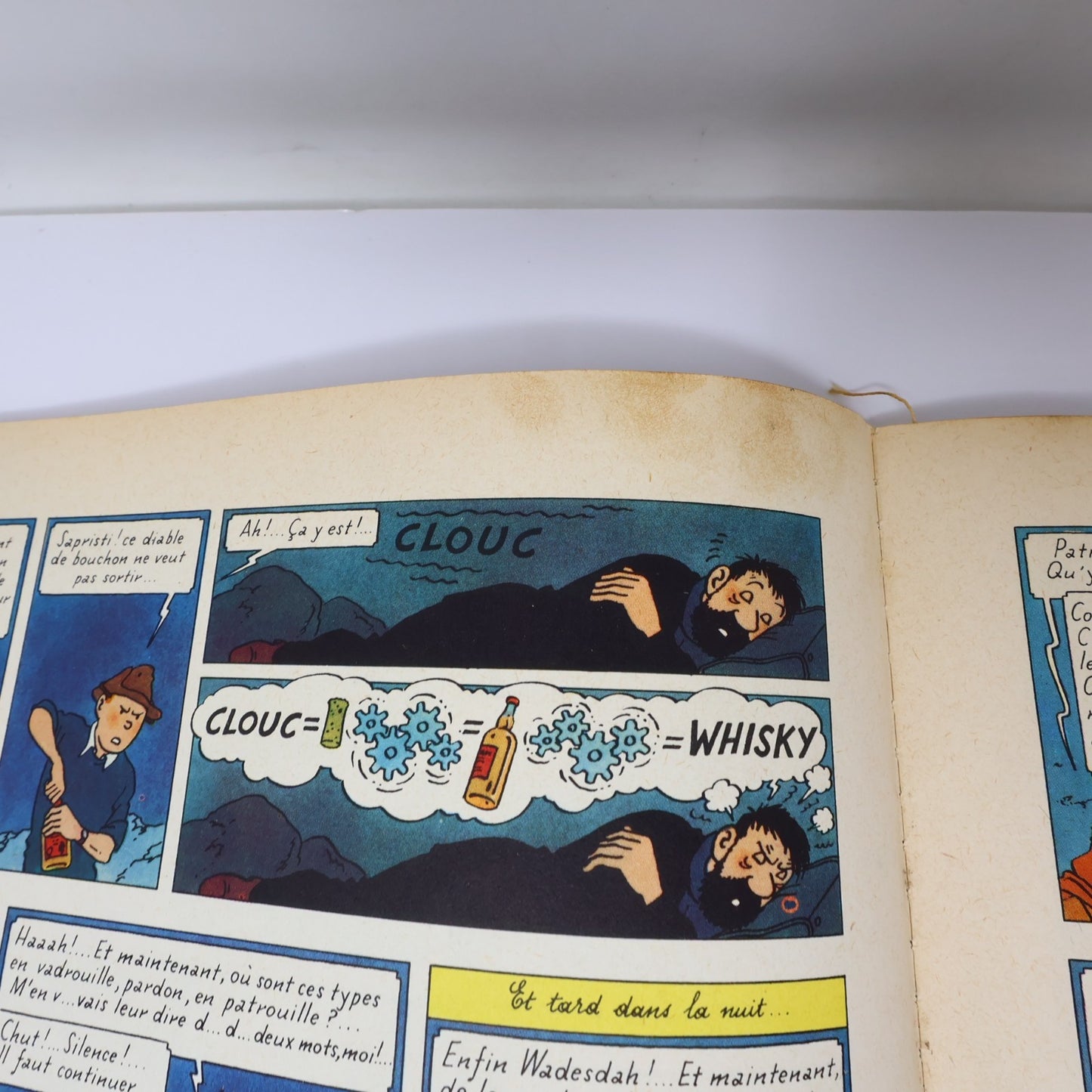 Tintin Coke en Stock Hergé Casterman 1958 B24 EO 19' Belge Couverture Manquante