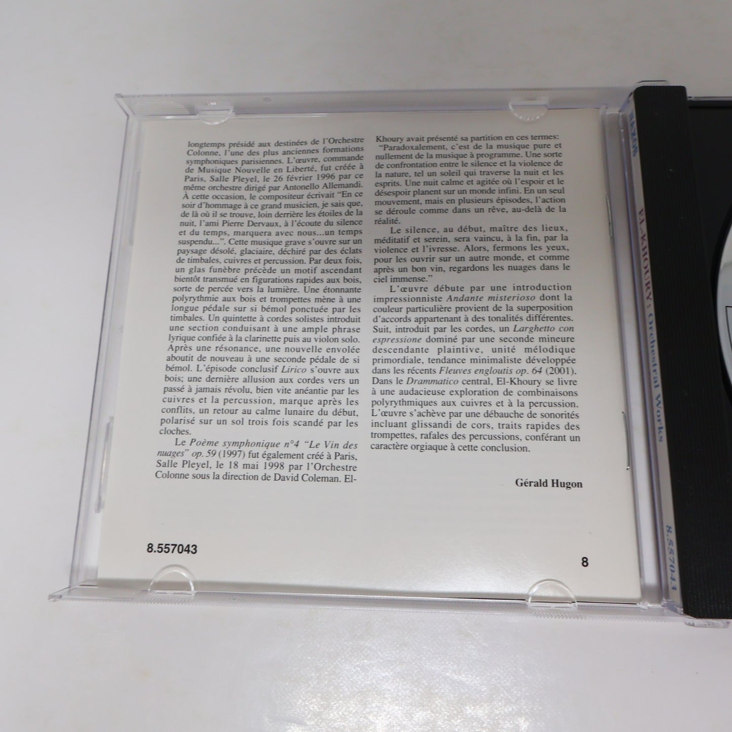 Bechara El-Khoury CD Orchestral Works Ruins Of Beirut/Hill Of Strangeness Naxos