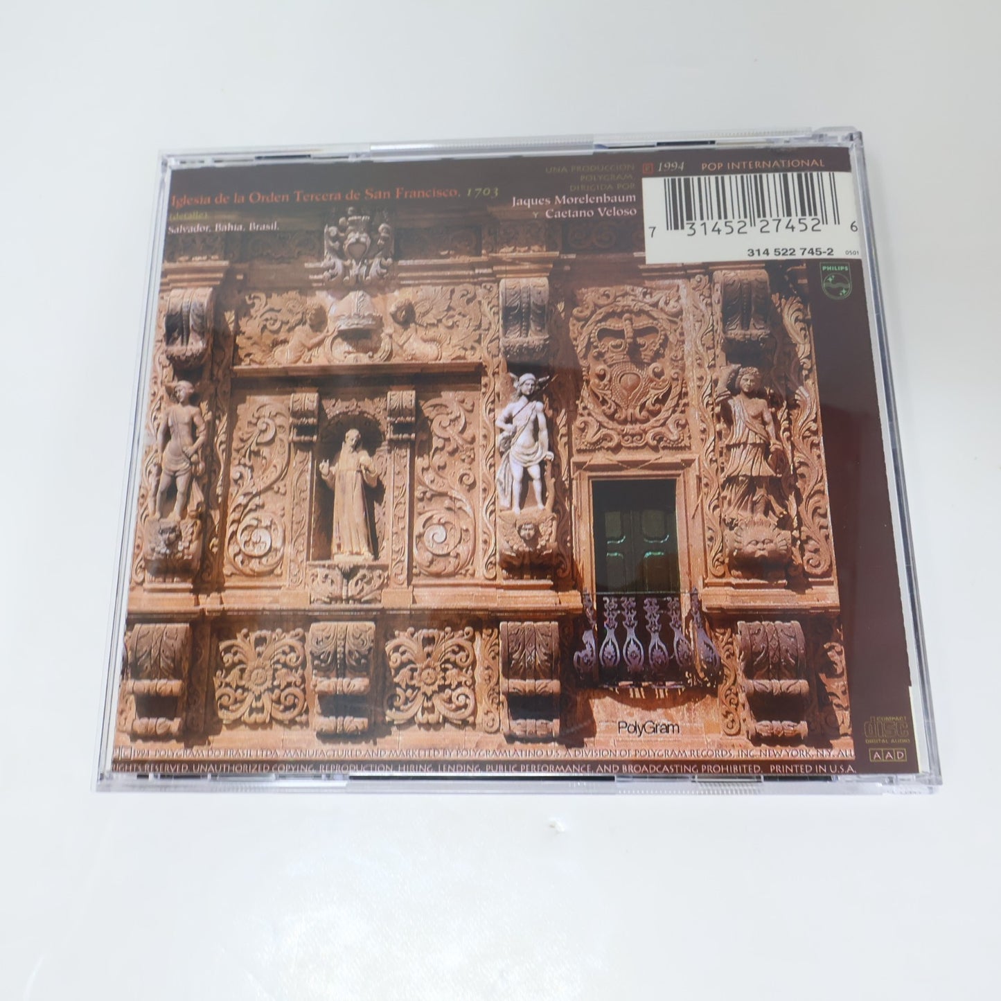 Fina Estampa CD Caetano Veloso Polygram 1994 Latin 314 522 745-2 90s