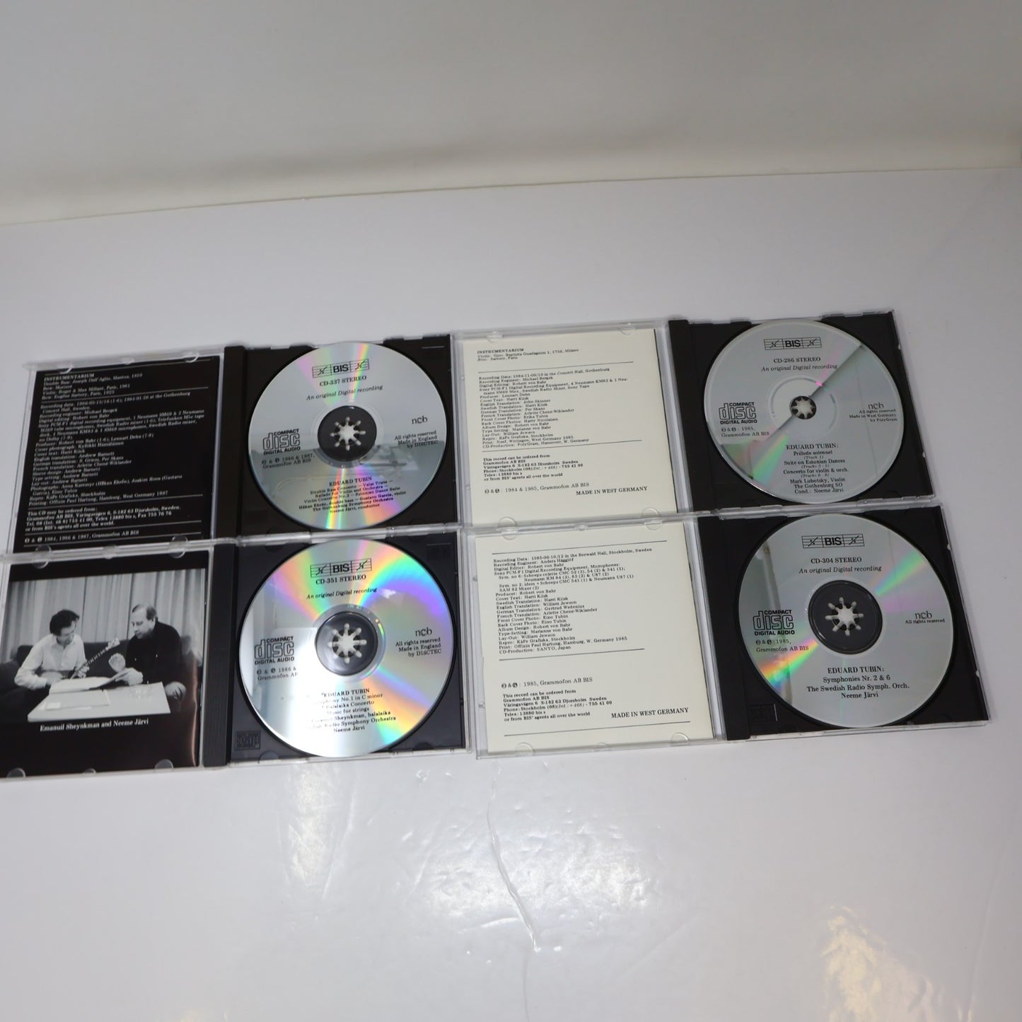 Eduard Tubin 10 CD Lot BIS Complete Violin-Viola-Piano/Symphonies #1-10 N. Järvi
