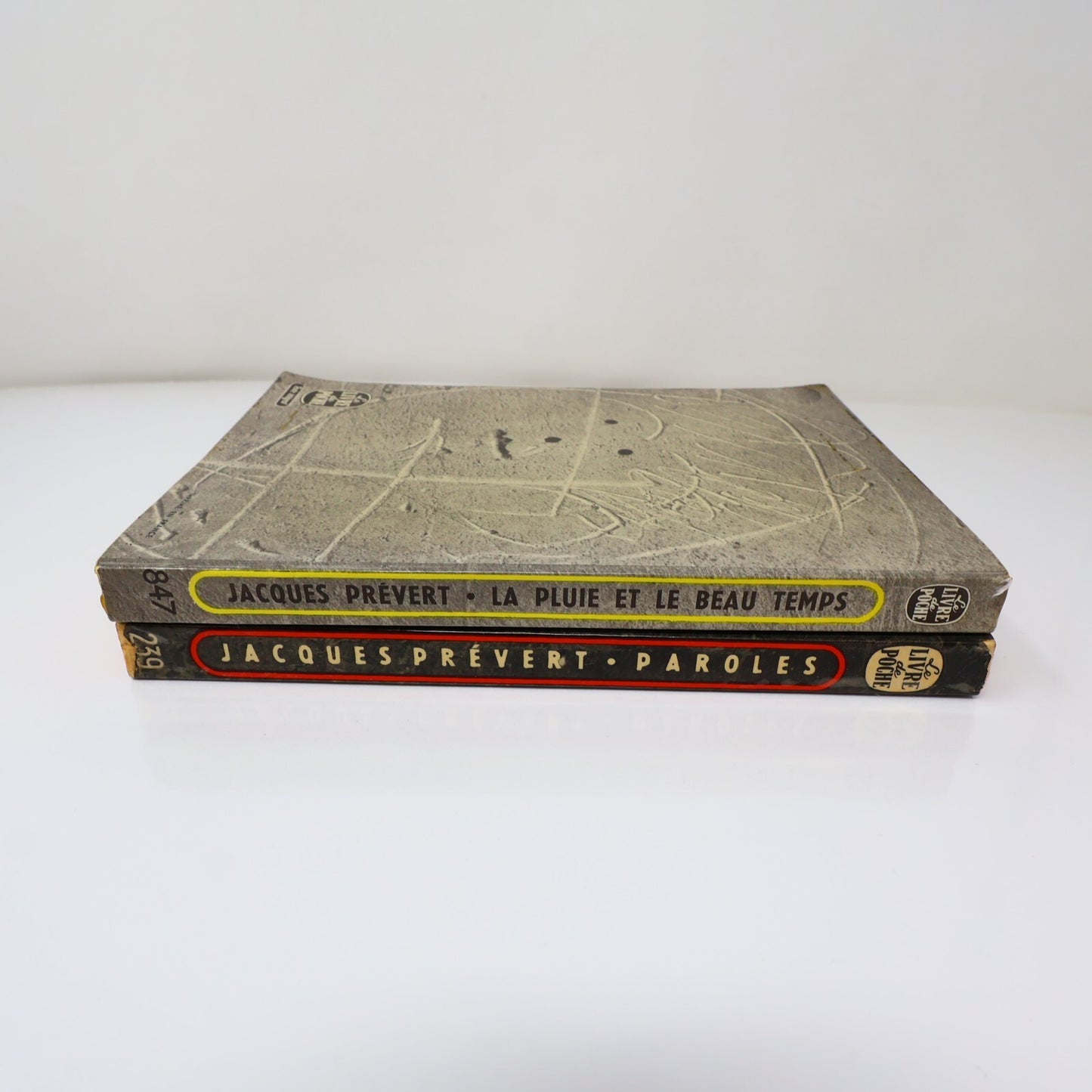 Jacques Prévert Lot 2 Livres Paroles/La Pluie et le Beau Temps Poésie France 60s