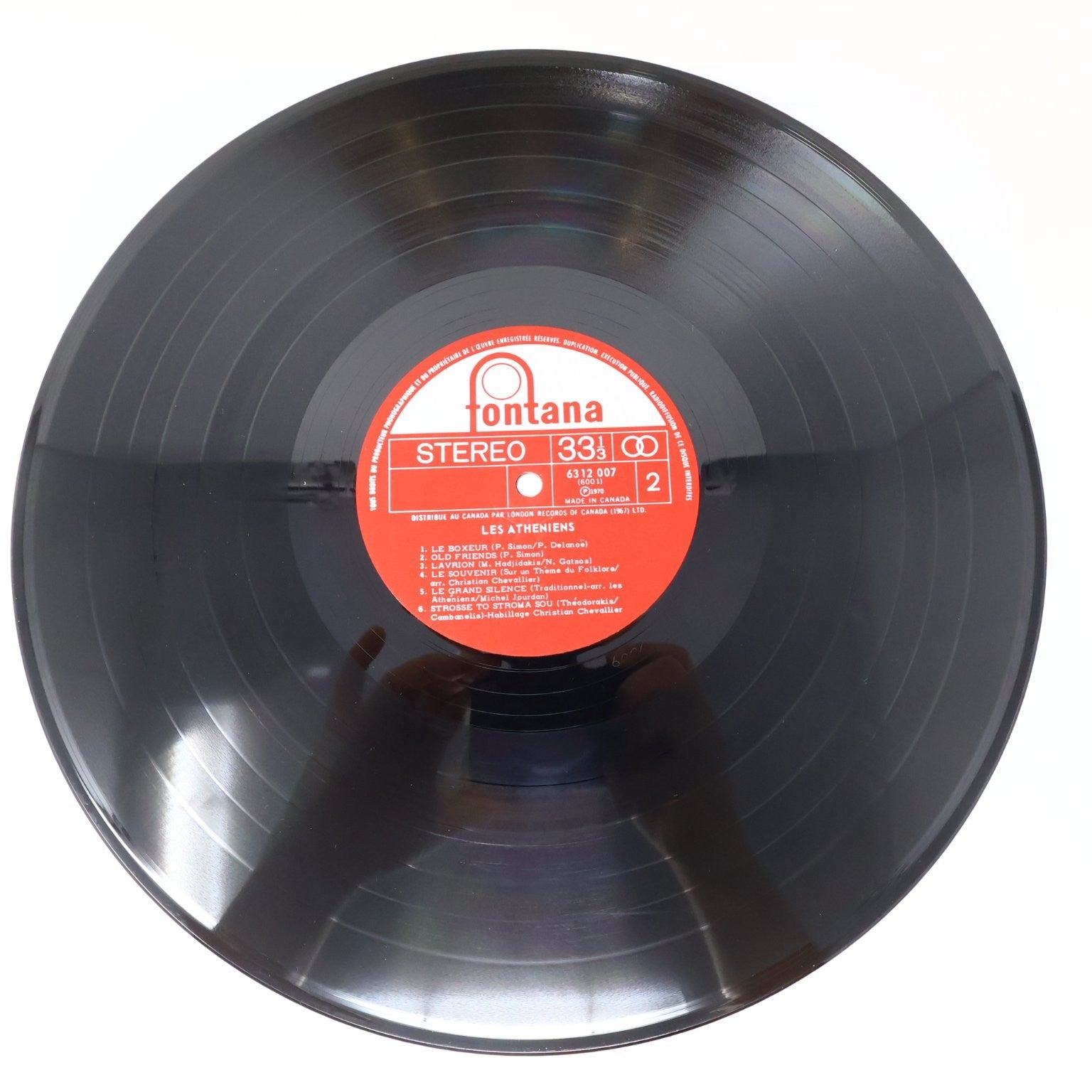 Les Athéniens Au Jardin Du Souvenir 12" LP Record 1970 Fontana Pop 6312.007 VG+