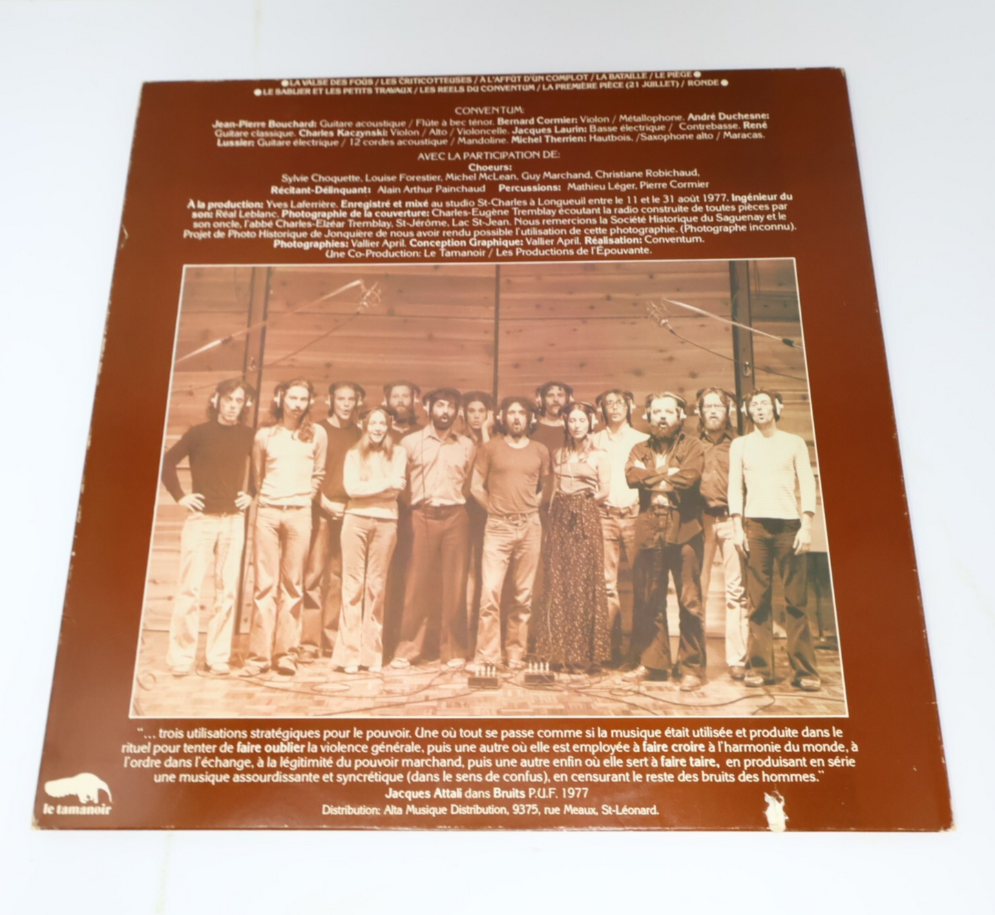 Conventum À L'Affût d'un Complot Disque LP Record Le Tamanoir 1977 TAM-27011