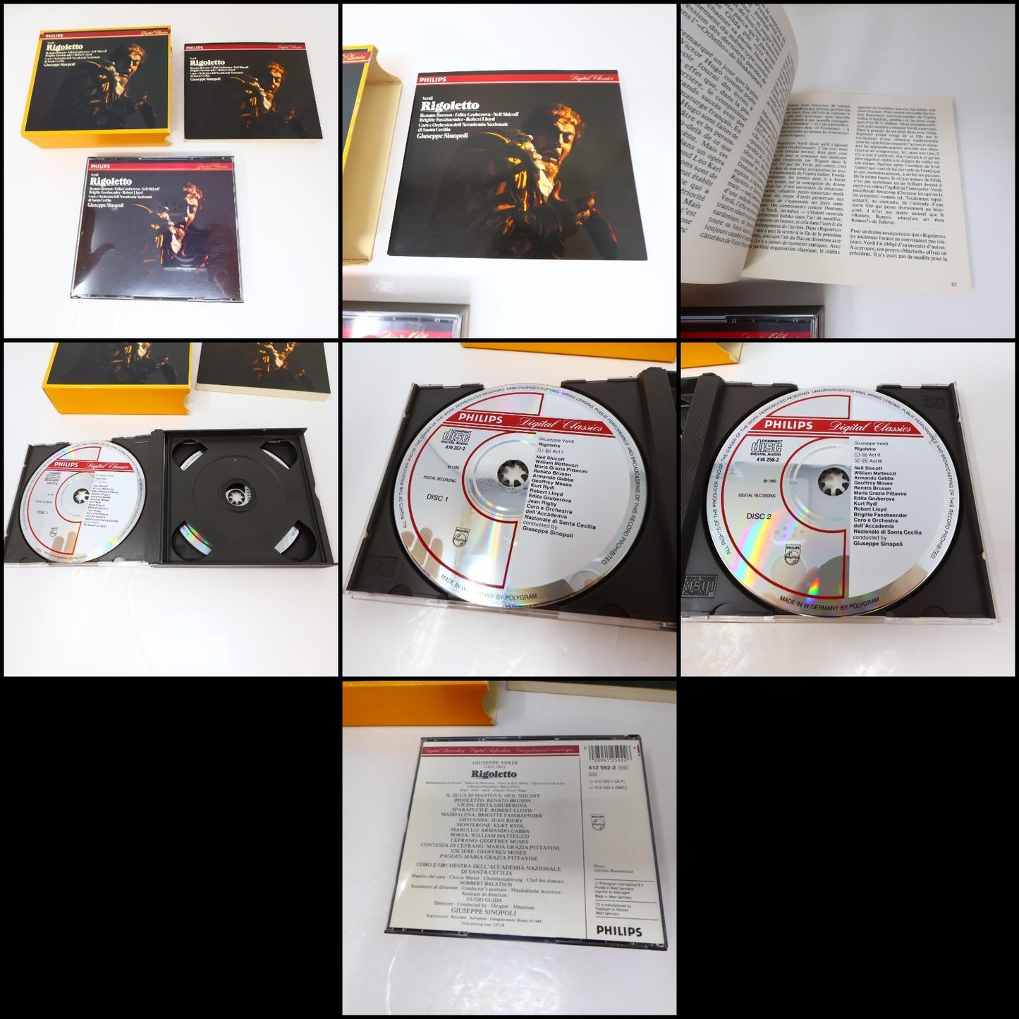 Giuseppe Verdi 9 CDs Lot Rigoletto/Don Carlos/Requiem/Un Ballo in Maschera