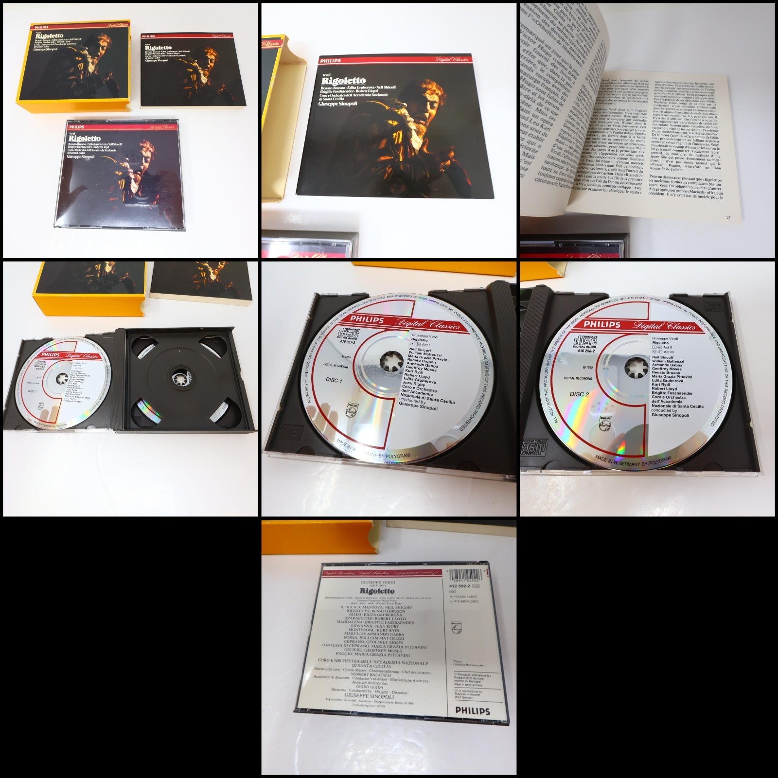 Giuseppe Verdi 9 CDs Lot Rigoletto/Don Carlos/Requiem/Un Ballo in Maschera