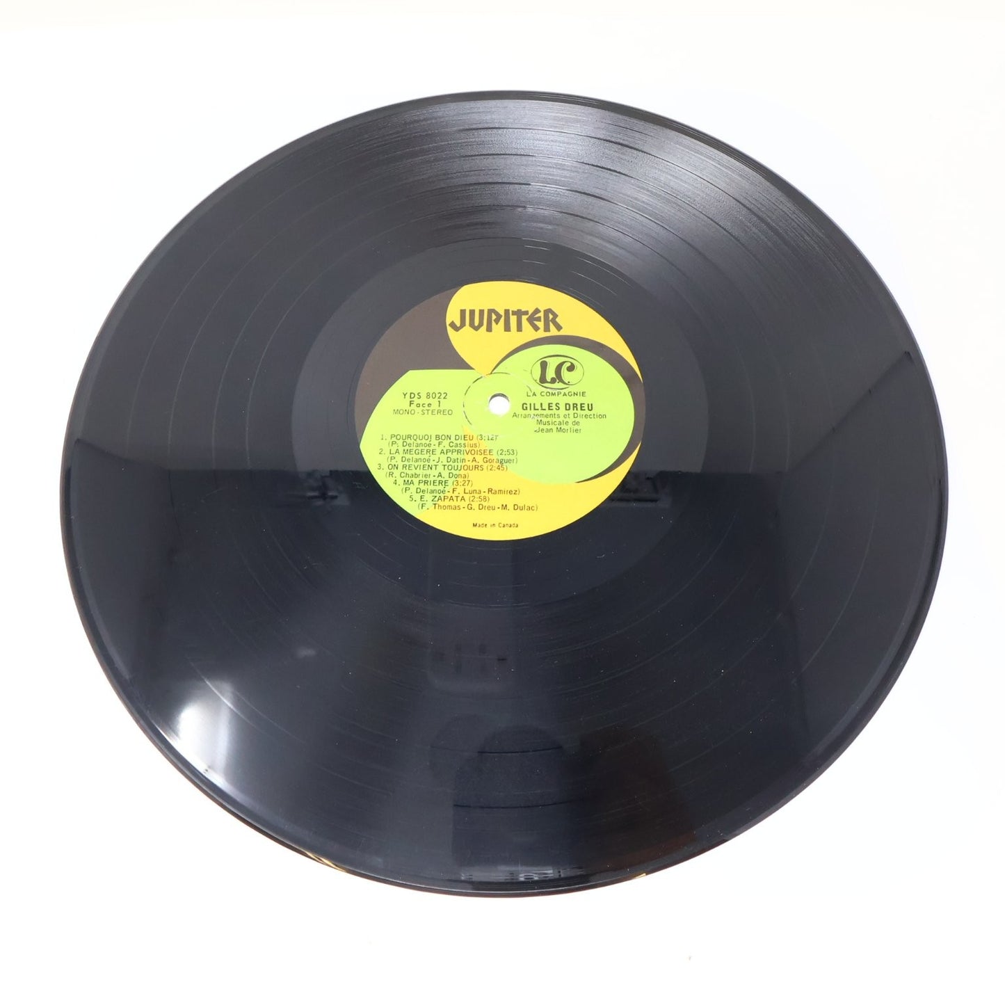 Gilles Dreu - Pourquoi Bon Dieu LP Record 1968 Jupiter French Chanson YDS 8022