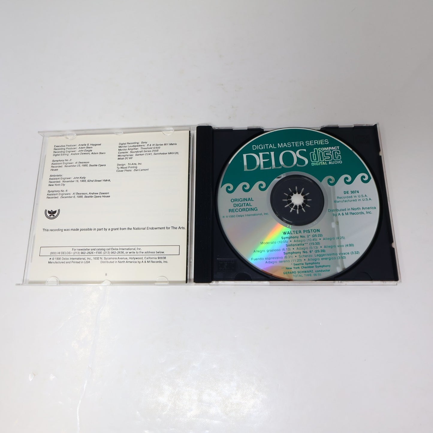 Walter Piston 3 CDs Lot Violin Concertos #1-2/Chamber Music/Symphonies 2 & 6