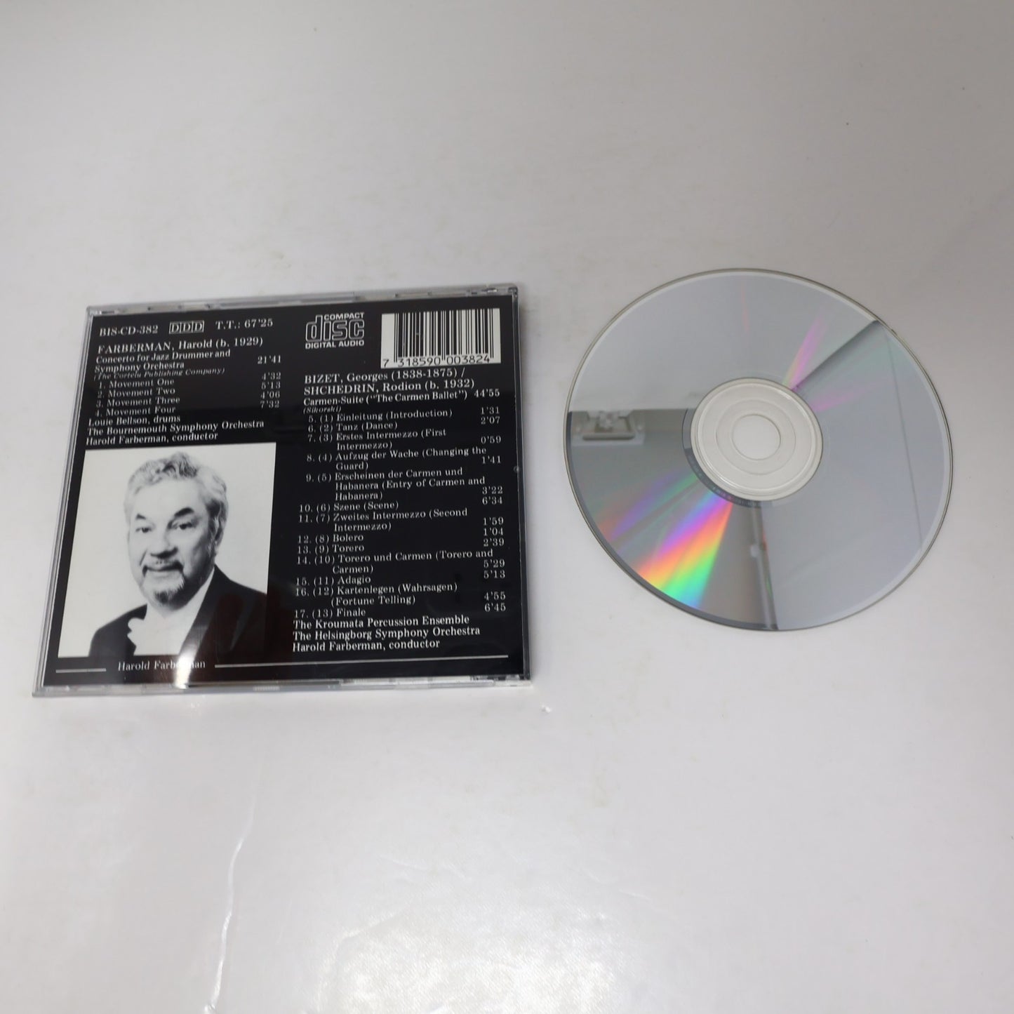 Harold Farberman CD Concerto For Jazz Drummer/Carmen Suite Bizet/Shchedrin BIS