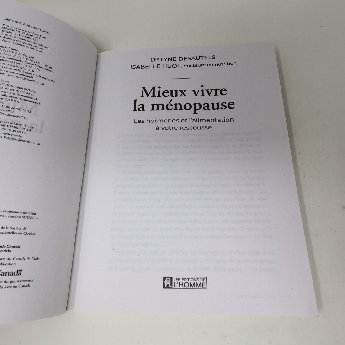 2023 Mieux Vivre la Ménopause Lyne Desautels Isabelle Huot Hormones Alimentation