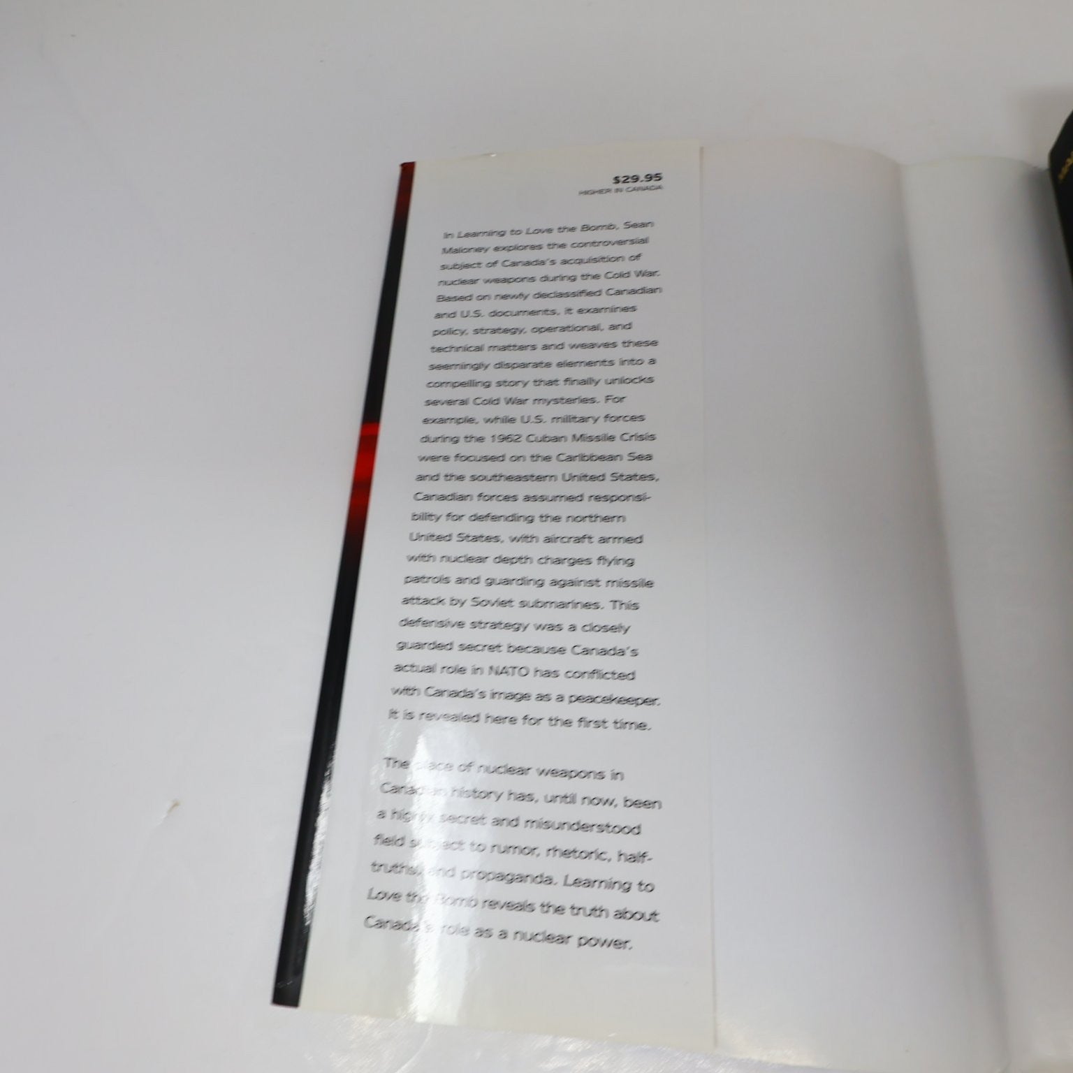 Learning to Love the Bomb Sean M. Maloney 2007 1st Edition/Print Canada Cold War