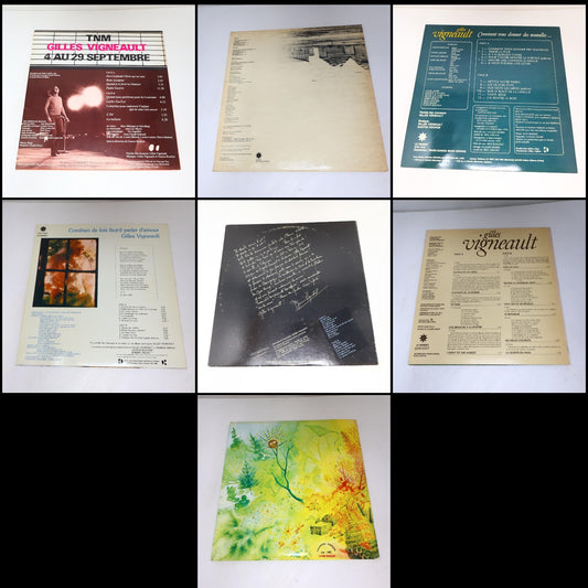Gilles Vigneault Lot 7 Disques LP Record Combien De Fois Faut-Il Parler D'amour?