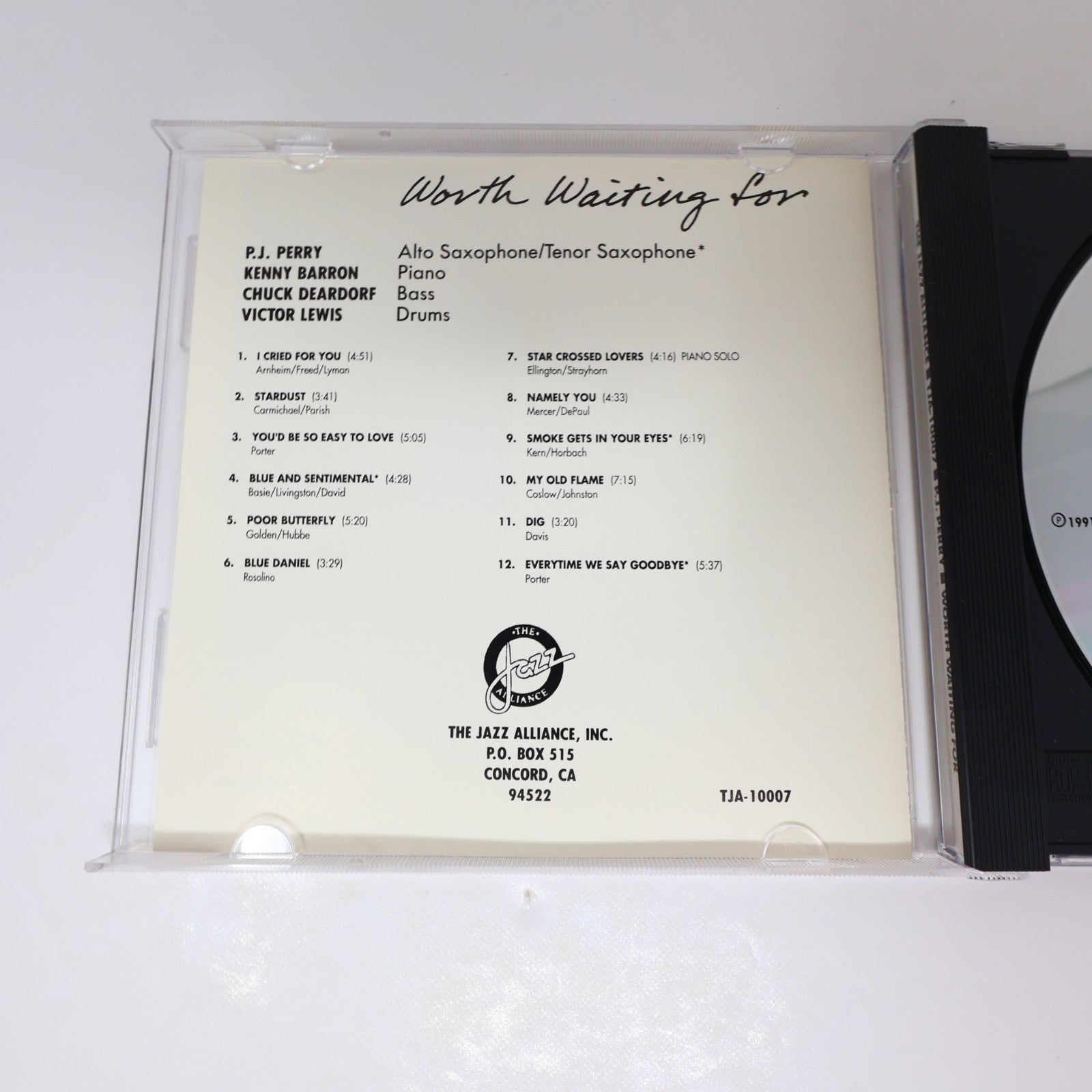 Worth Waiting For P.J. Perry CD Jazz Alliance 1991 Bop TJA-10007 90s