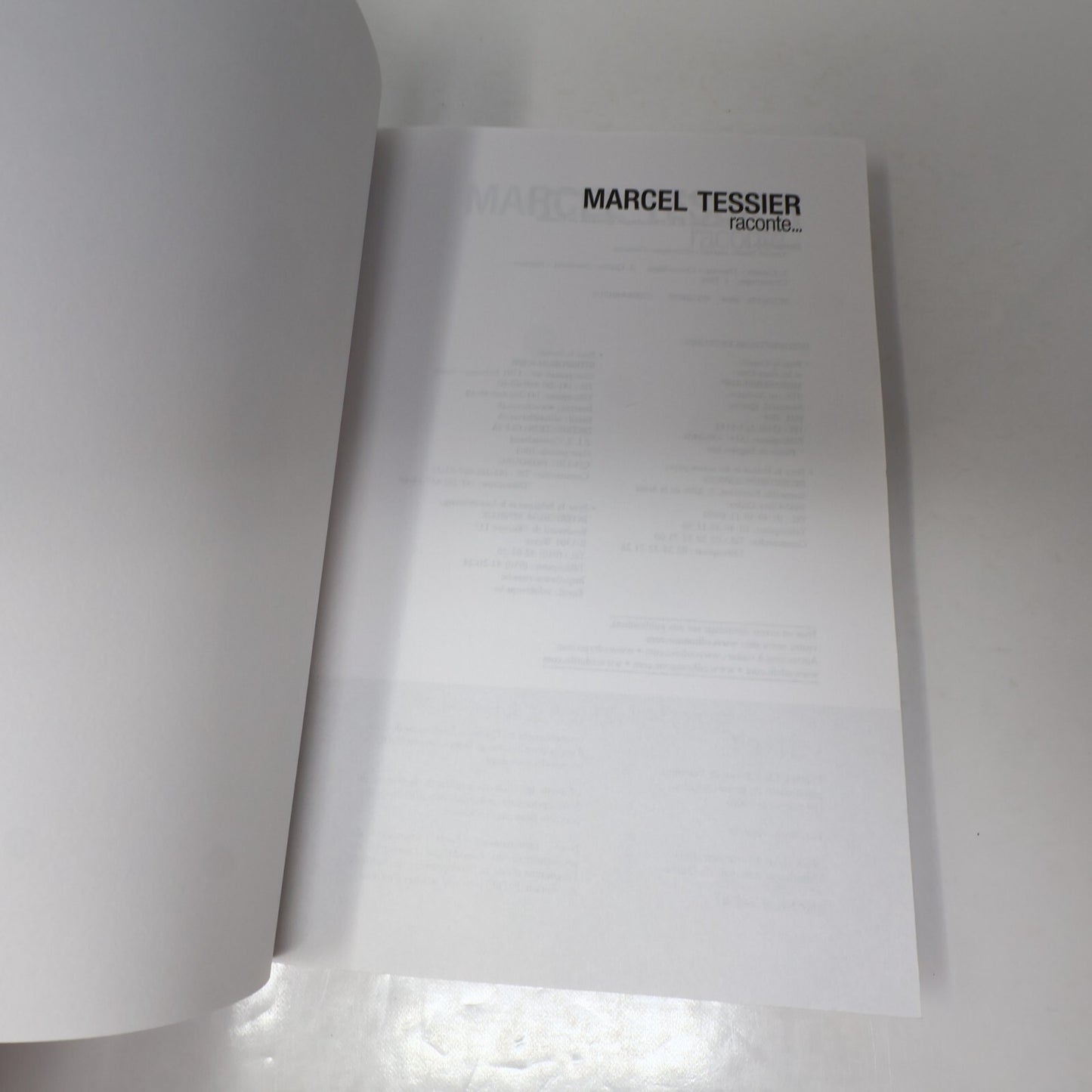 Marcel Tessier Raconte Chroniques d'Histoire #1 De L'homme 2004 PB Français Book