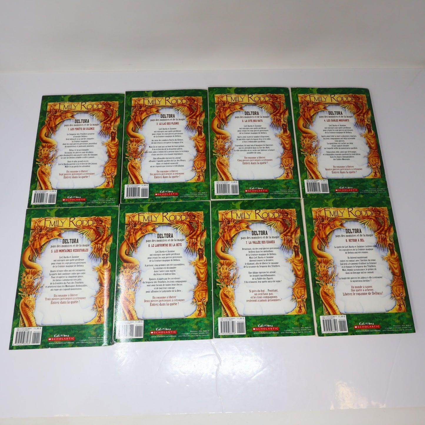 La Quête de Deltora #1-8 Complète Lot 8 Livres Emily Rodda Les Forêts du Silence