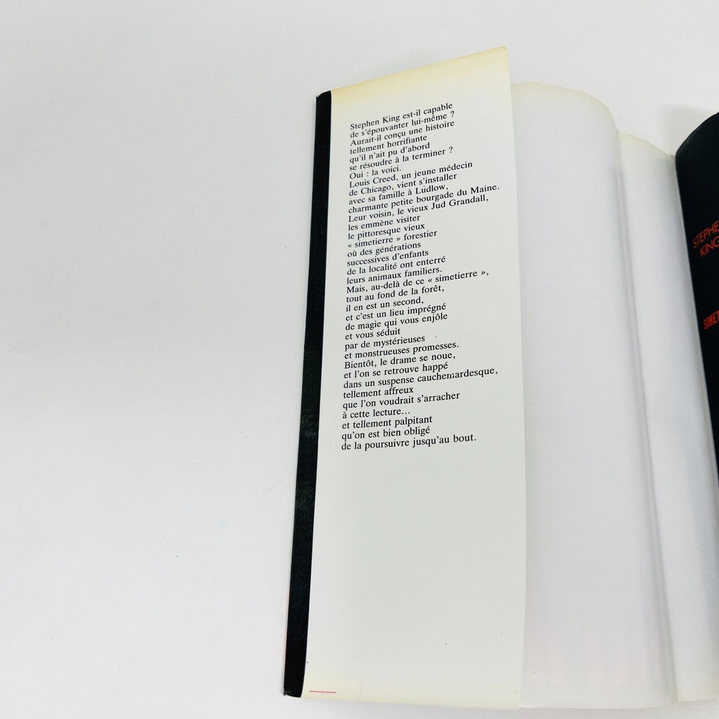 1986 Simetierre Stephen King HCDJ France Loisirs Pet Sematary in French/Français
