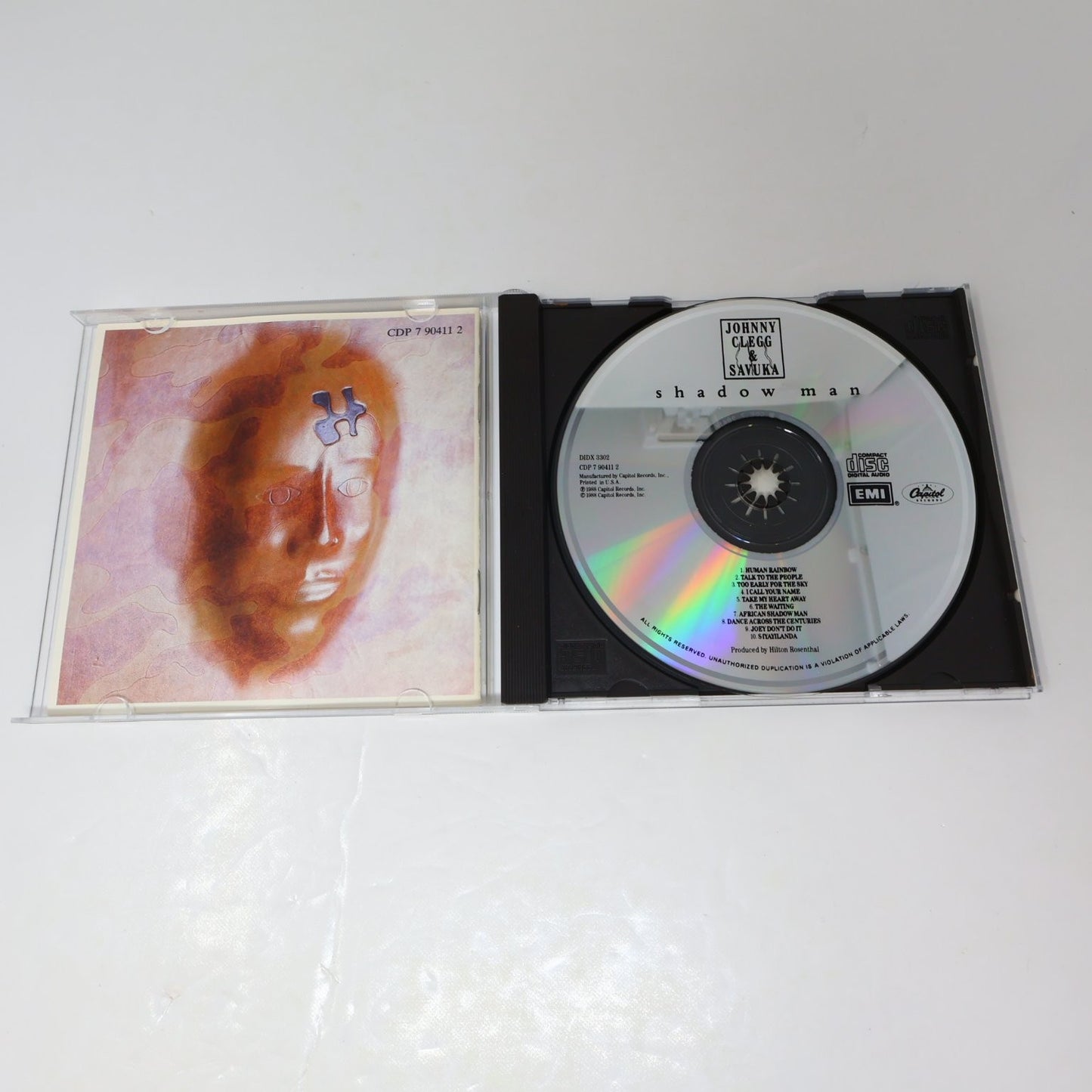 Johnny Clegg & Savuka - Shadow Man CD 1988 South African Rock EMI Capitol