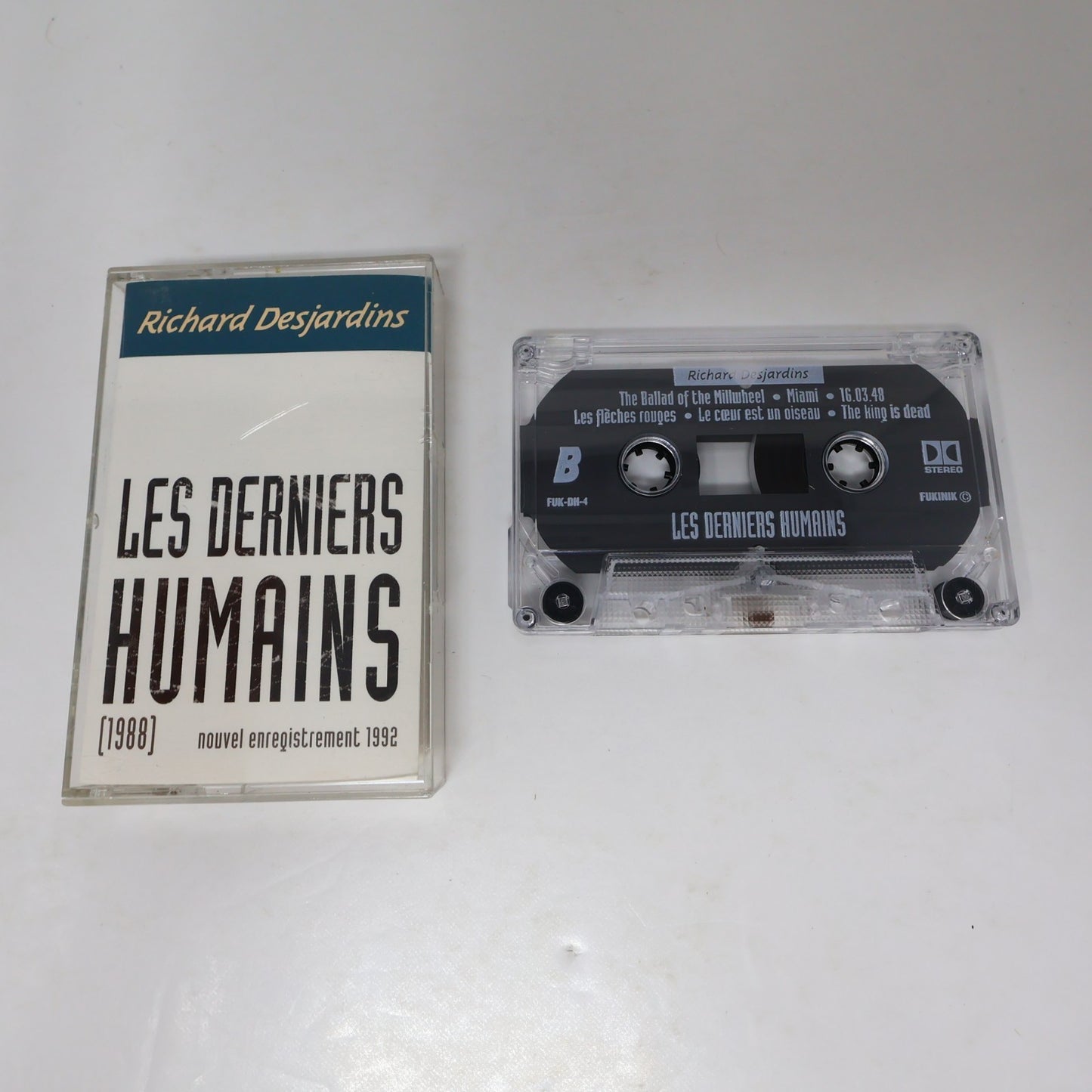 Richard Desjardins Lot 2 Cassettes Les Derniers Humains/Tu M'Aimes-Tu Québécois