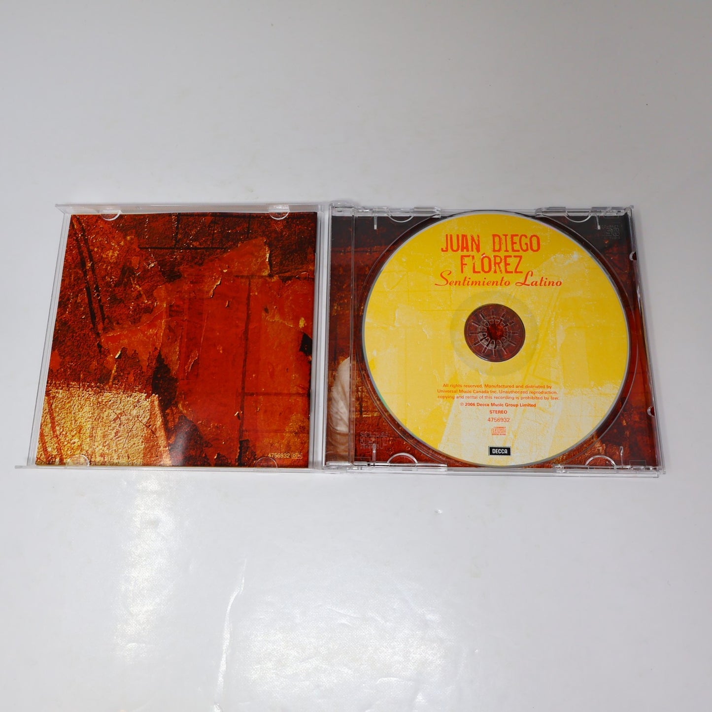 Juan Diego Florez CD Sentimiento Latino Decca Alma Llanera/Ella/Princesita 2006