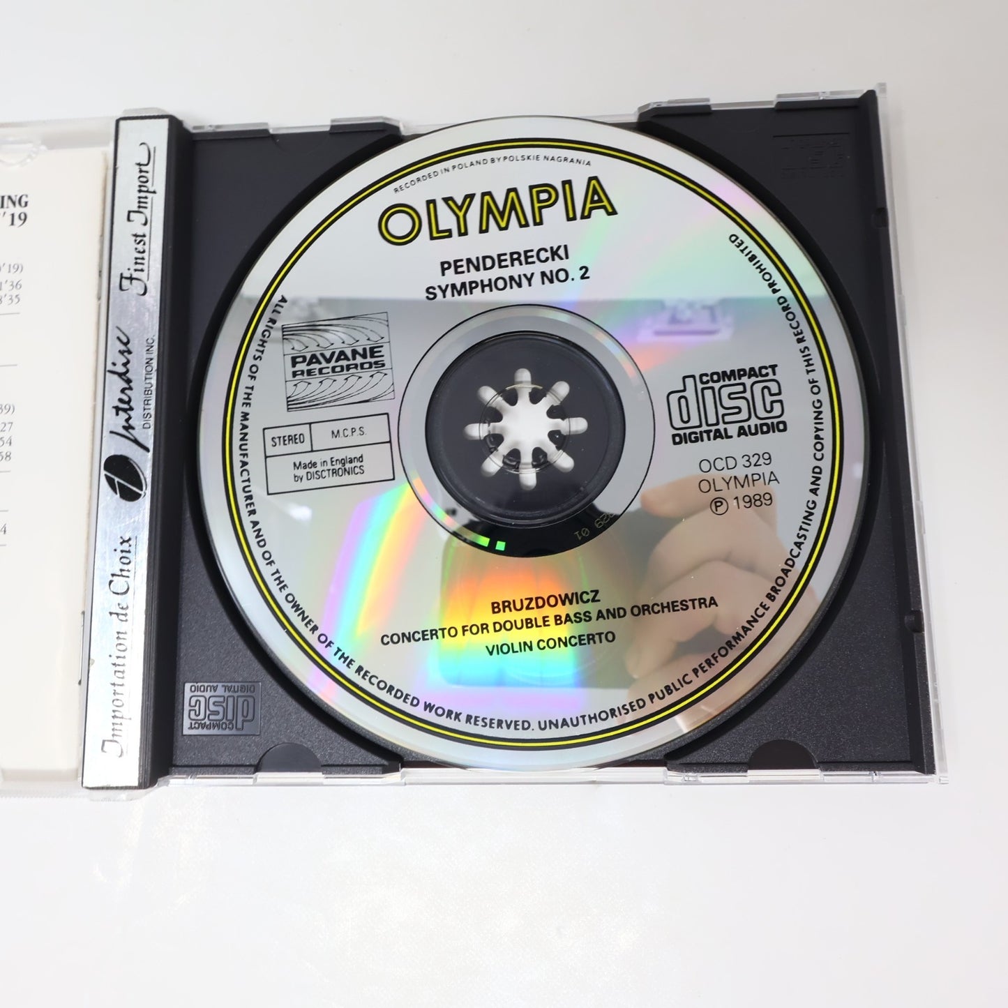 Penderecki #2 "Christmas Symphony"/ Bruzdowicz Double Bass Concerto CD Kaspszyk