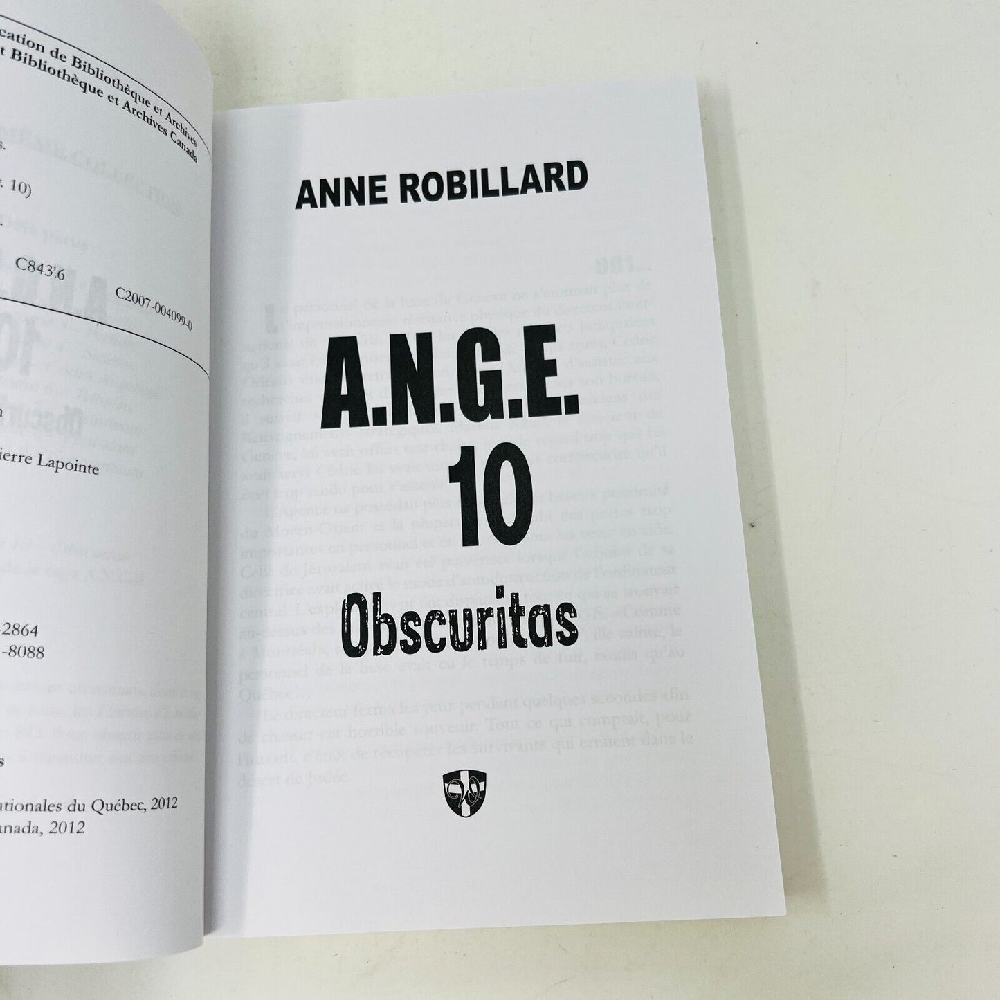Lot de 10 Livres Ange A.N.G.E #1-10 Anne Robillard Série Complète Antichristus